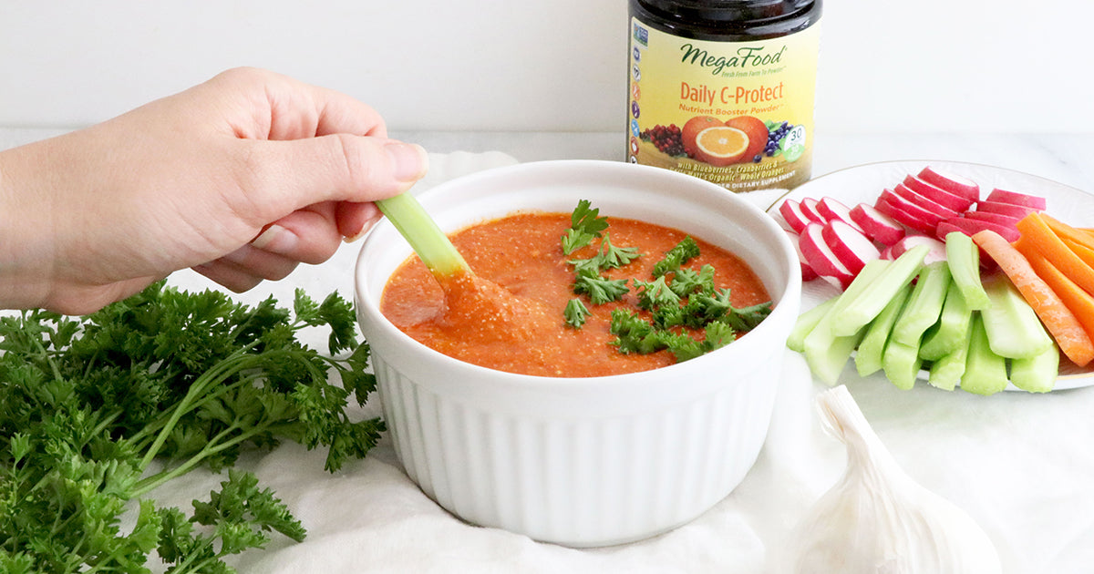 SMOKY ROASTED RED PEPPER FETA DIP