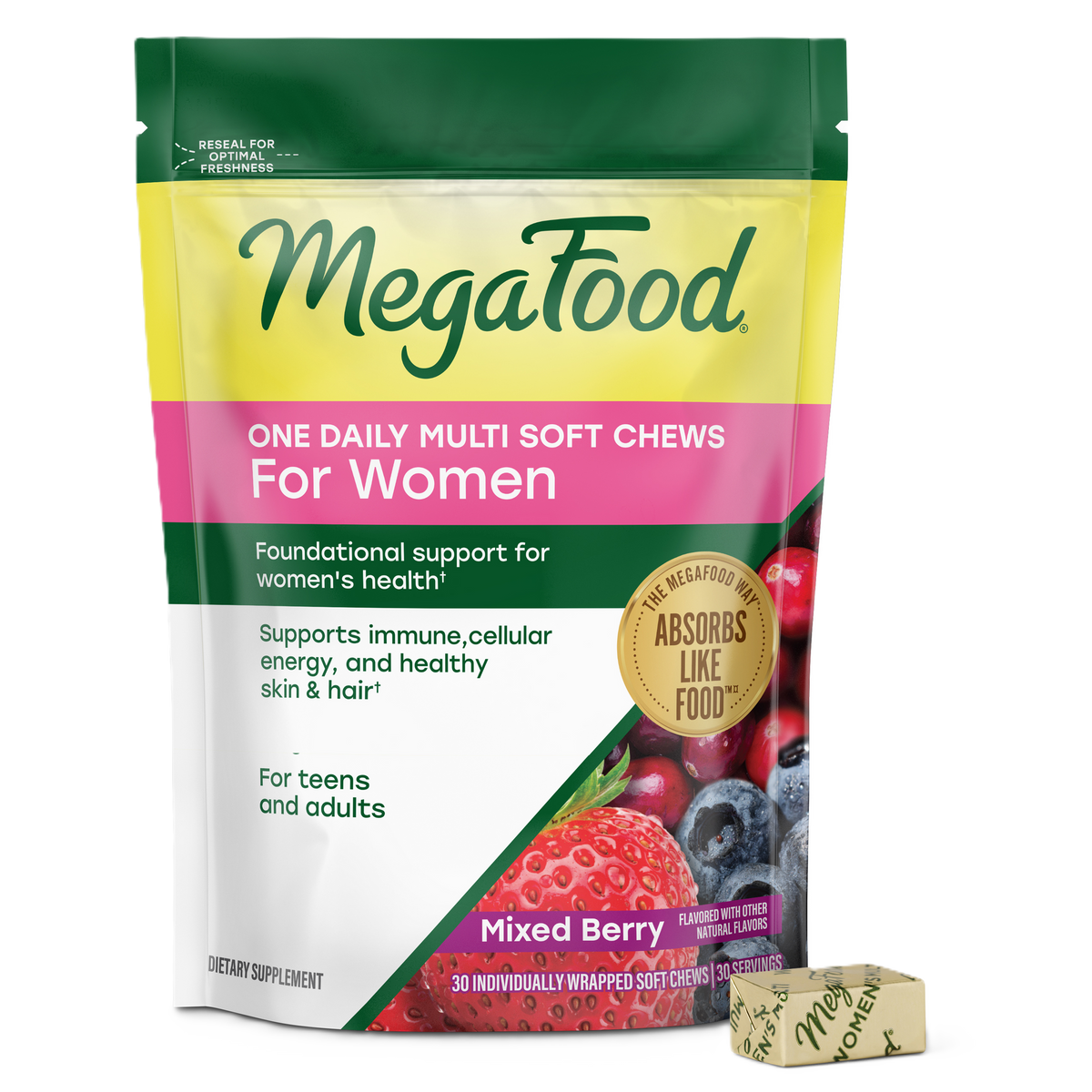 Women's One Daily Multivitamin Soft Chews - Mixed Berry Flavor