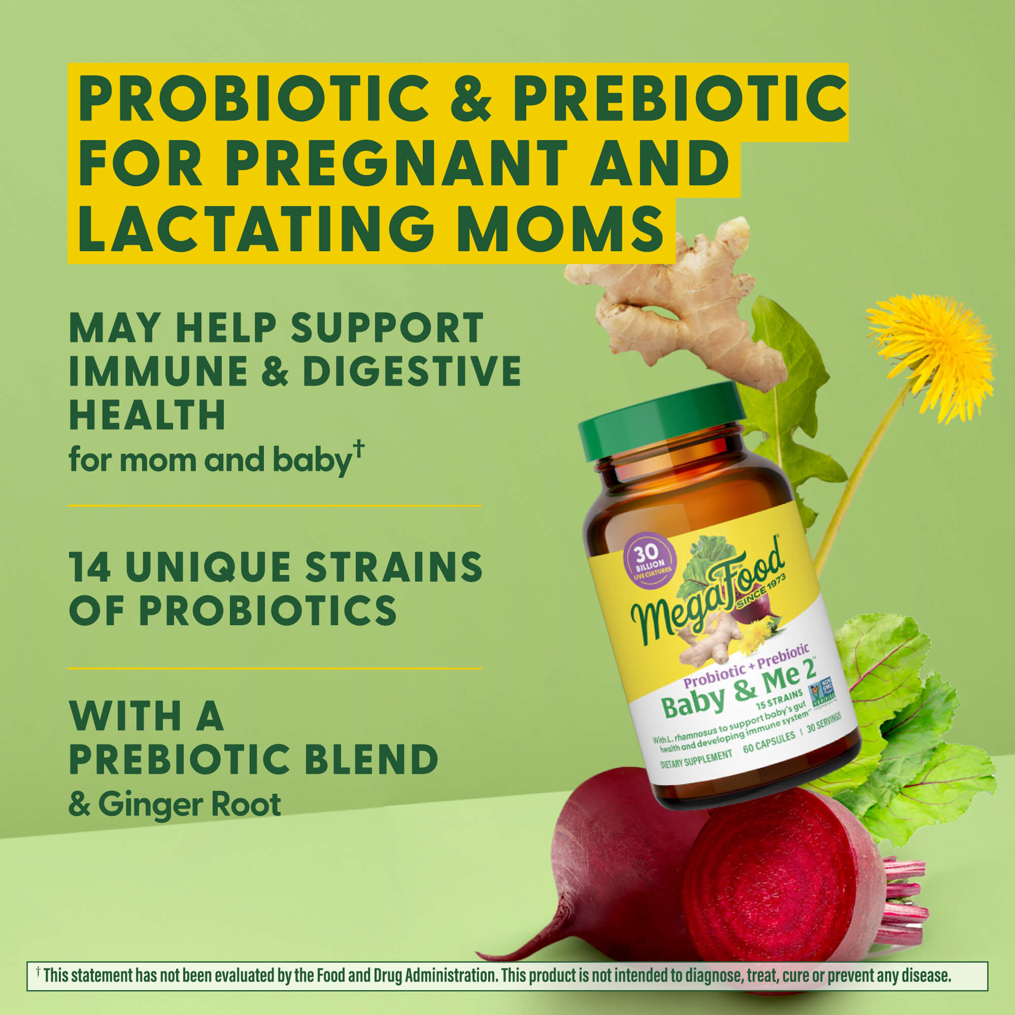 Baby & me 2 Probiotic + Prebiotic for pregnant and lactating moms