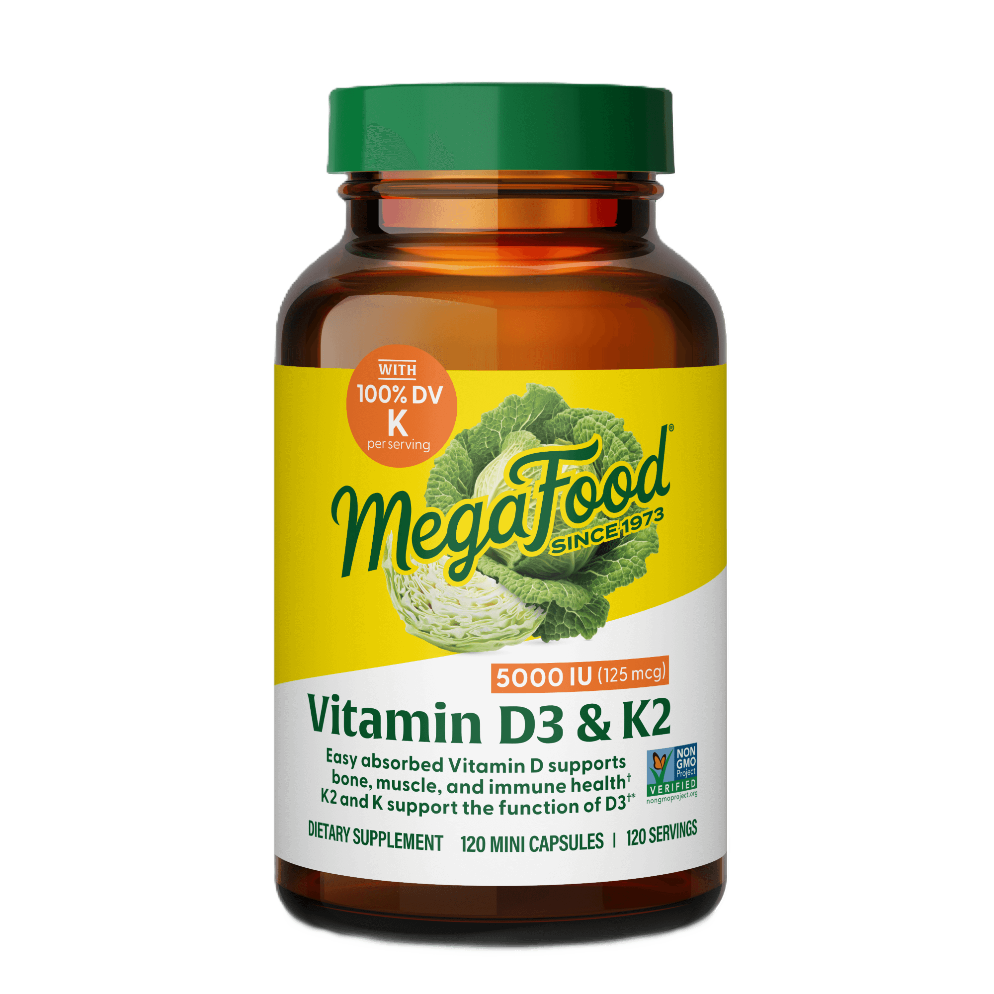 Vitamin D3 5000 IU (125 mcg) plus K & K2