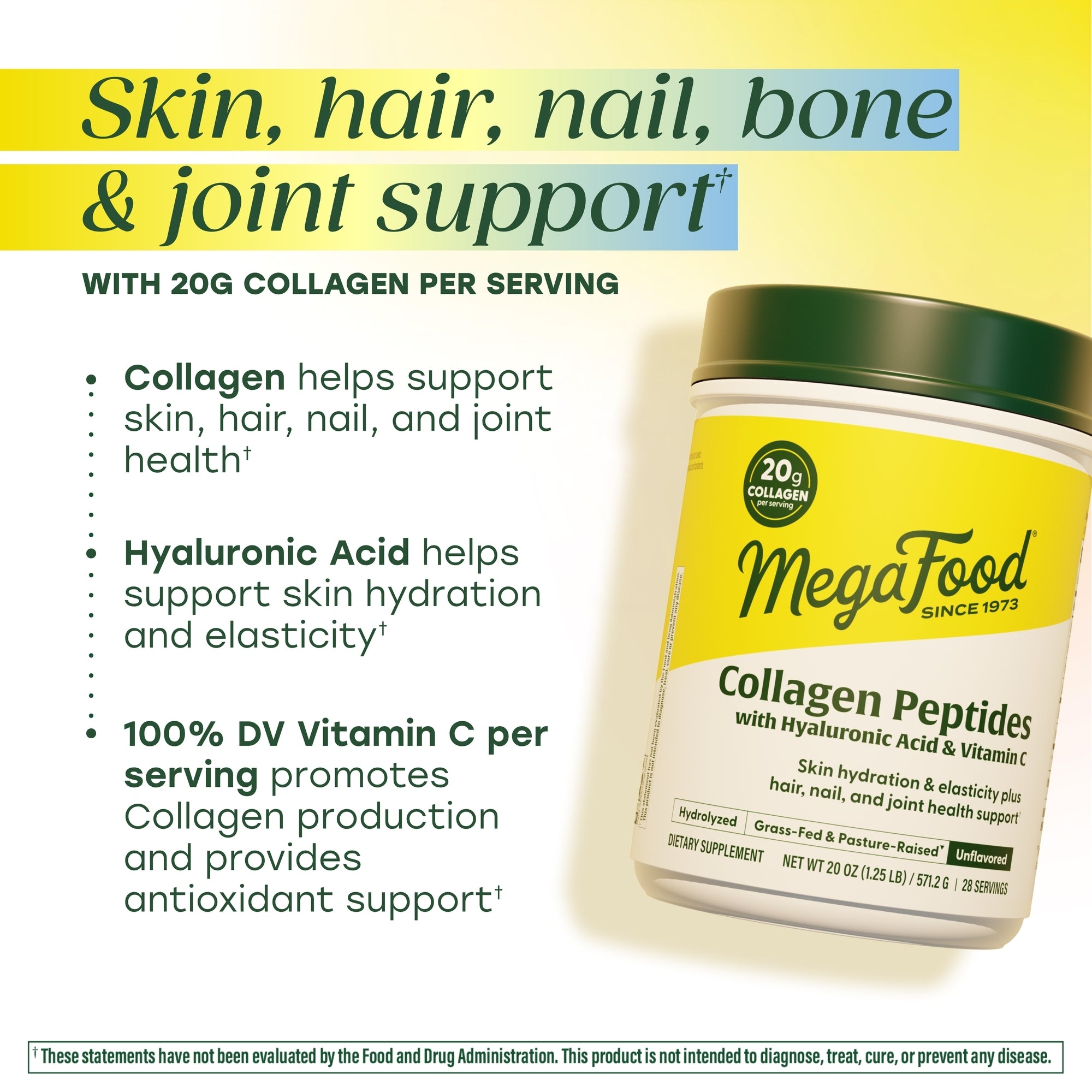 Skin, hair, nail, bone, and joint support