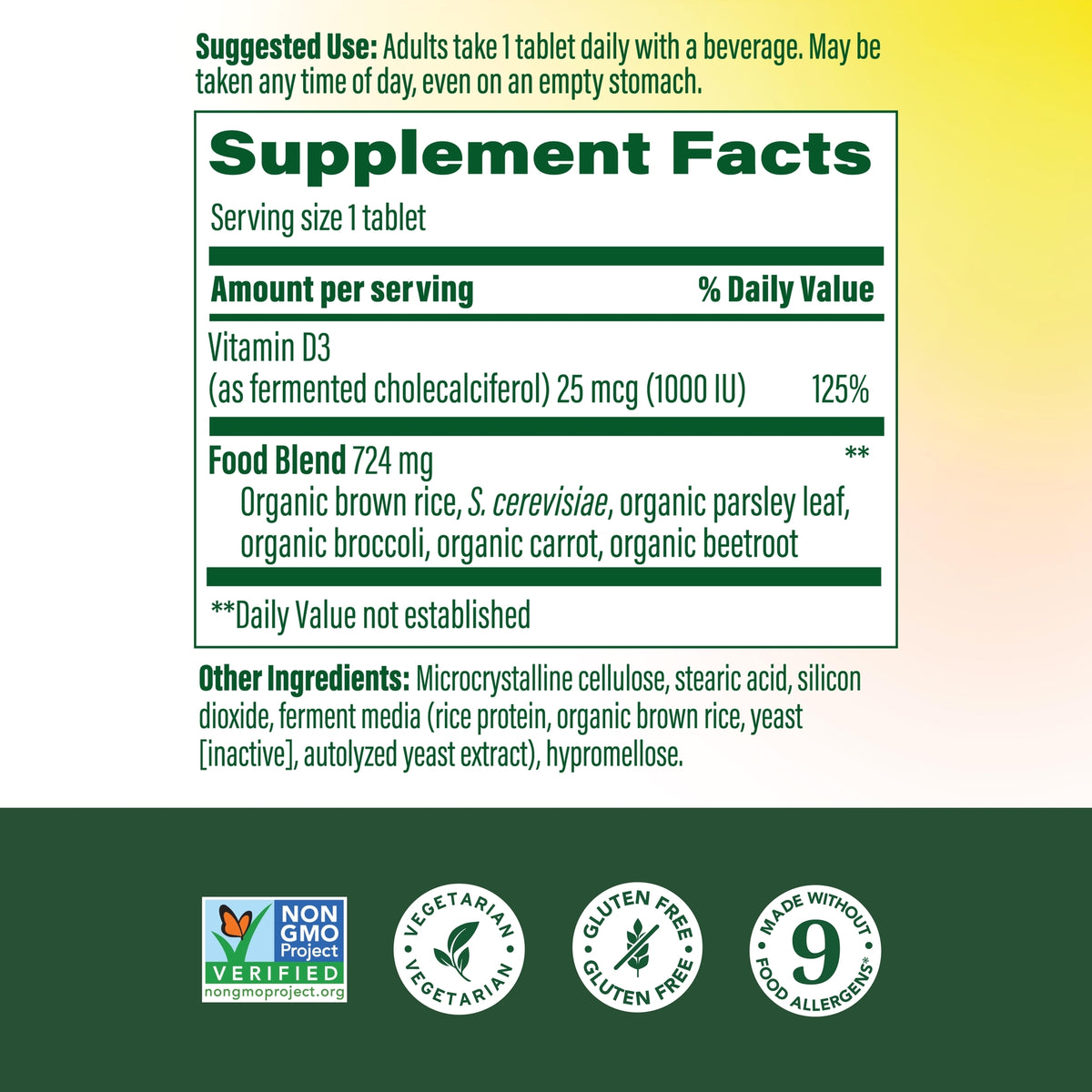 Vitamin D3 1000 IU (25 mcg)