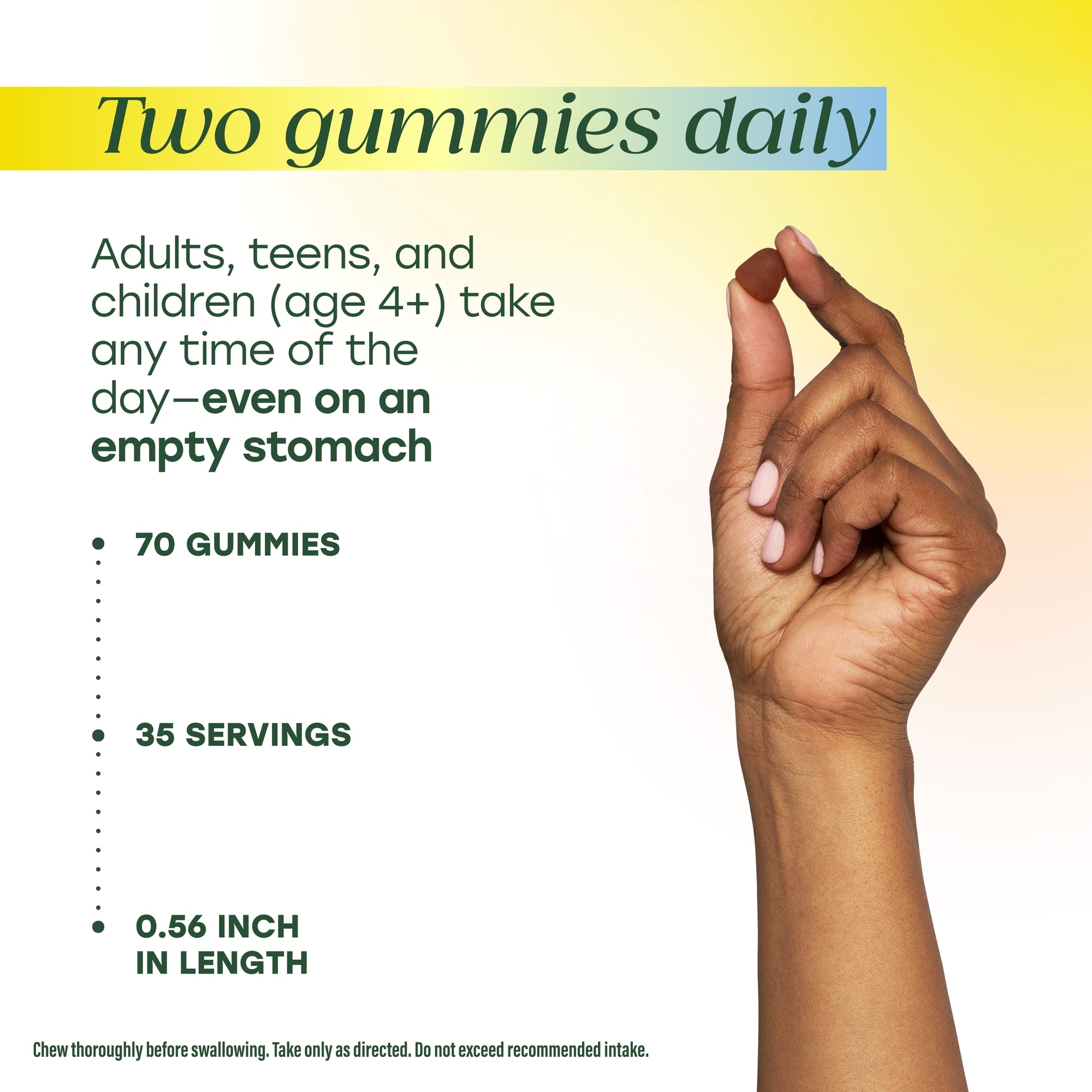 Two gummies daily