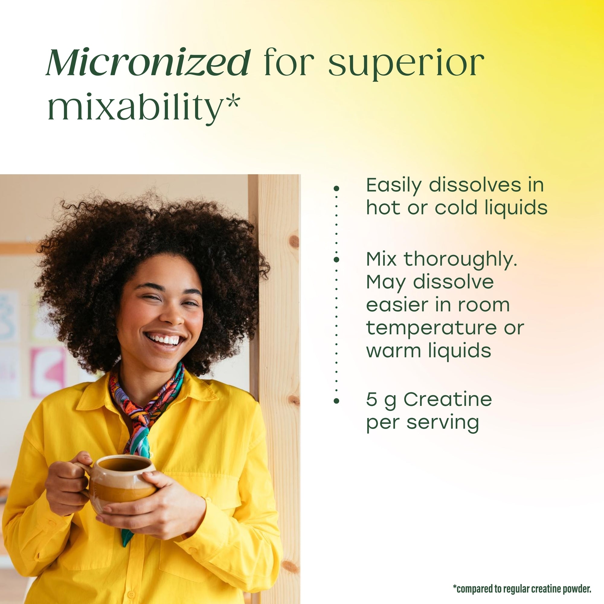 Micronized for superior mixability