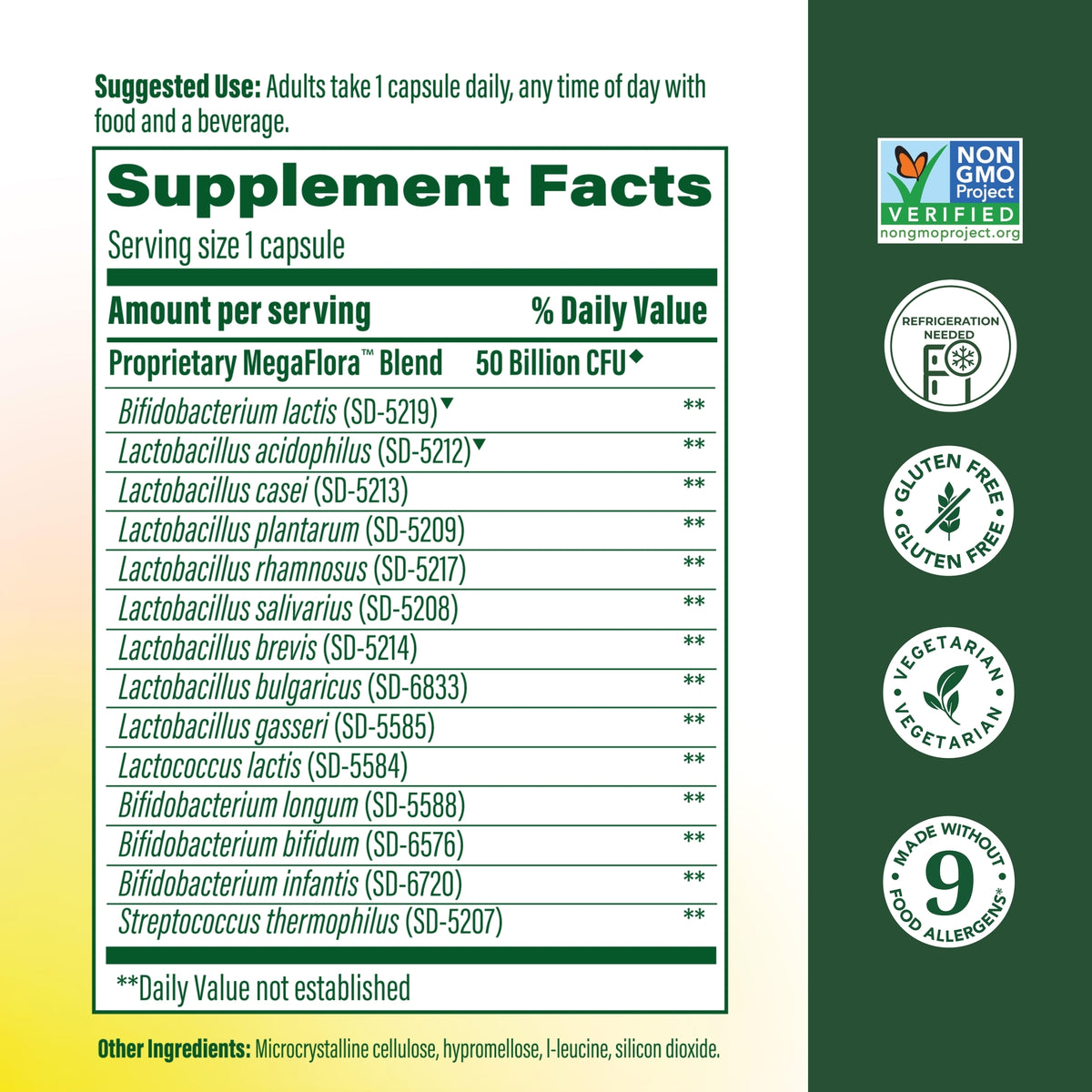 MegaFlora® Probiotic Plus - 14 Strains - 50 Billion live cultures