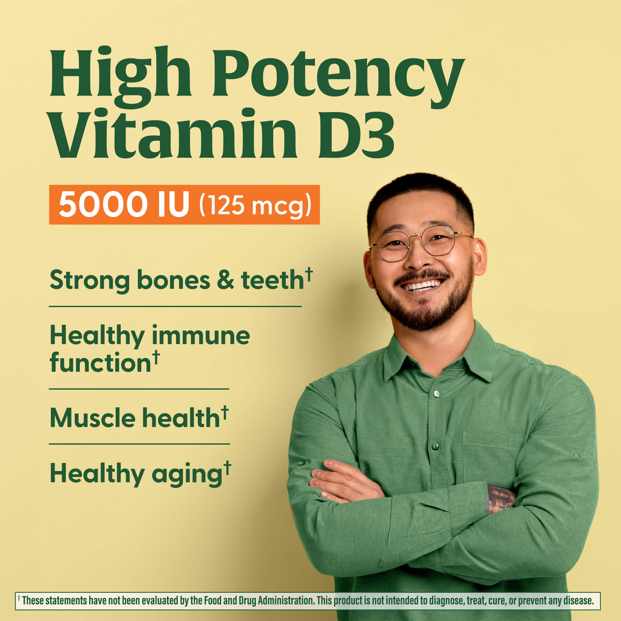 Vitamin D3+ K2 5000 IU Gummies (125 mcg)
