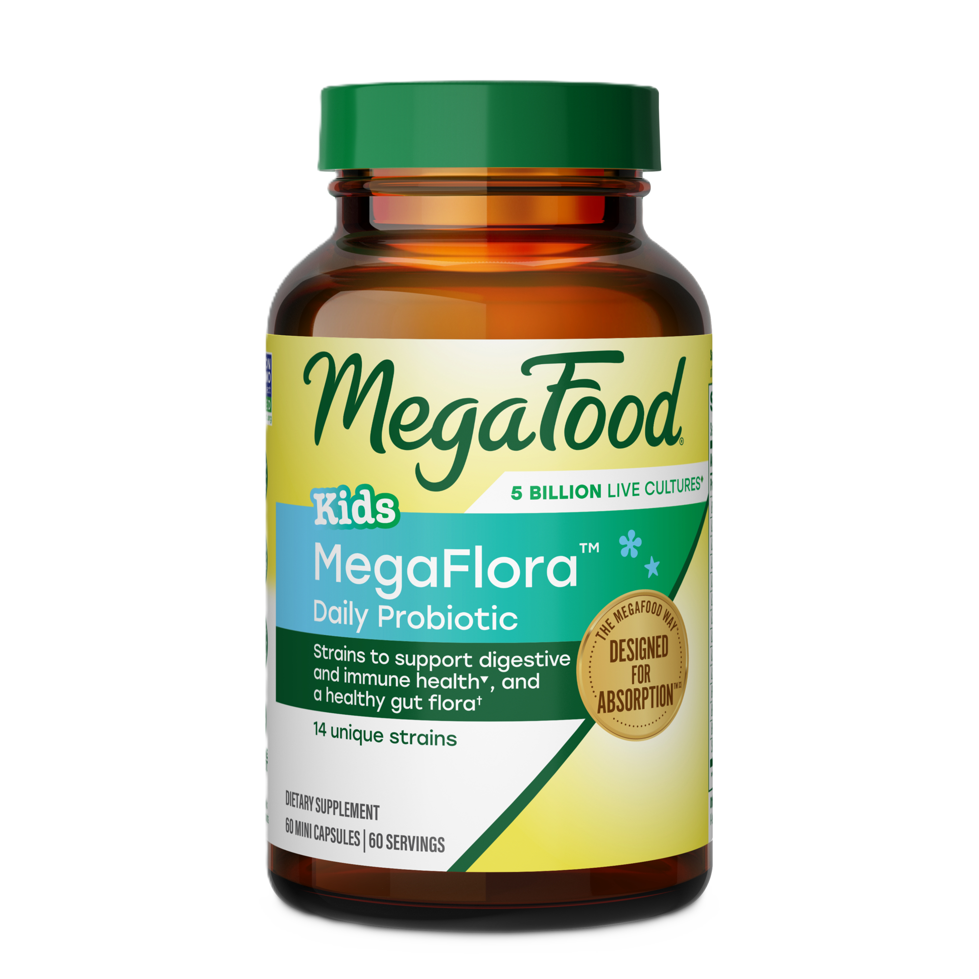 MegaFlora® Kids Probiotic - 14 Strains - 5 Billion live cultures