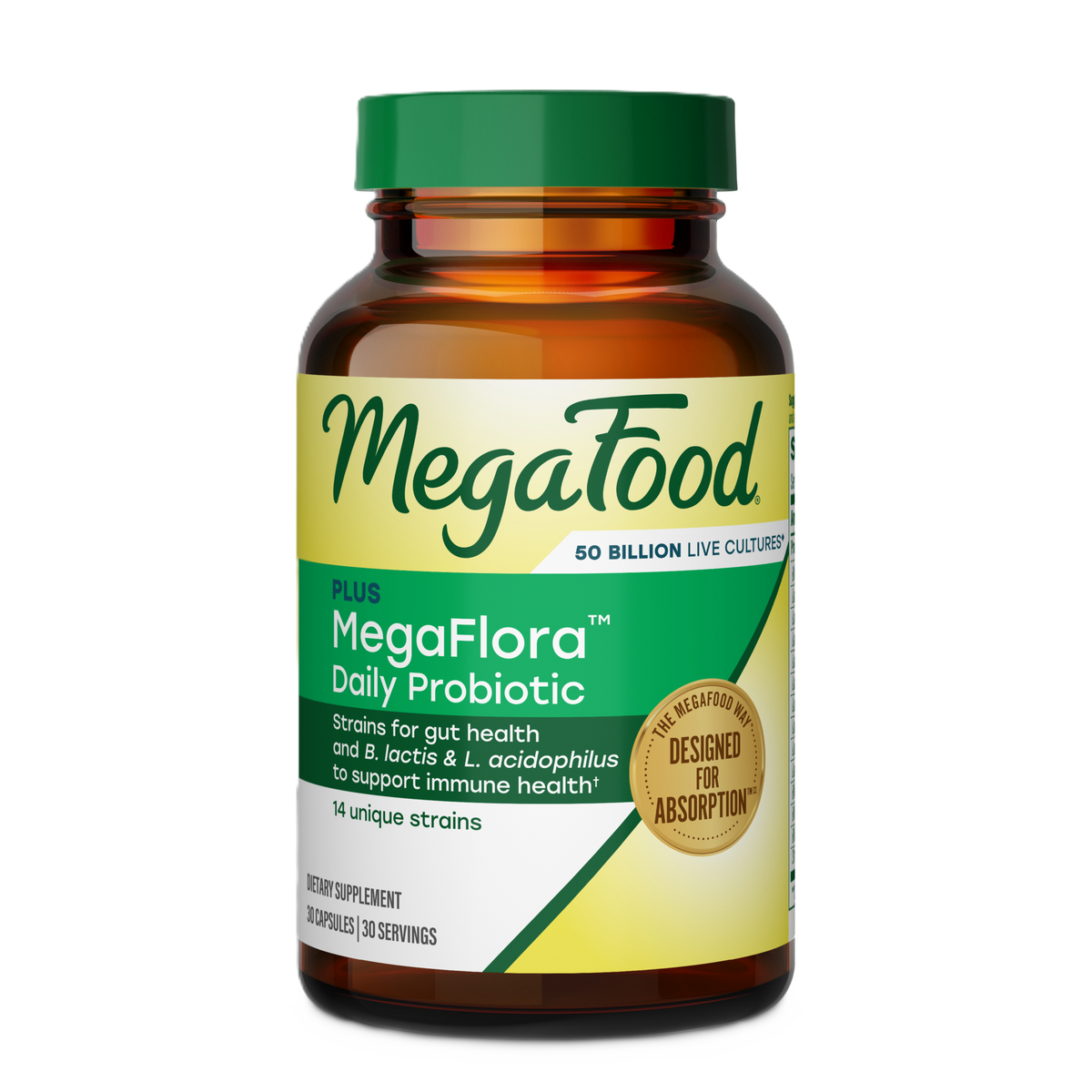 MegaFlora® Probiotic Plus - 14 Strains - 50 Billion live cultures
