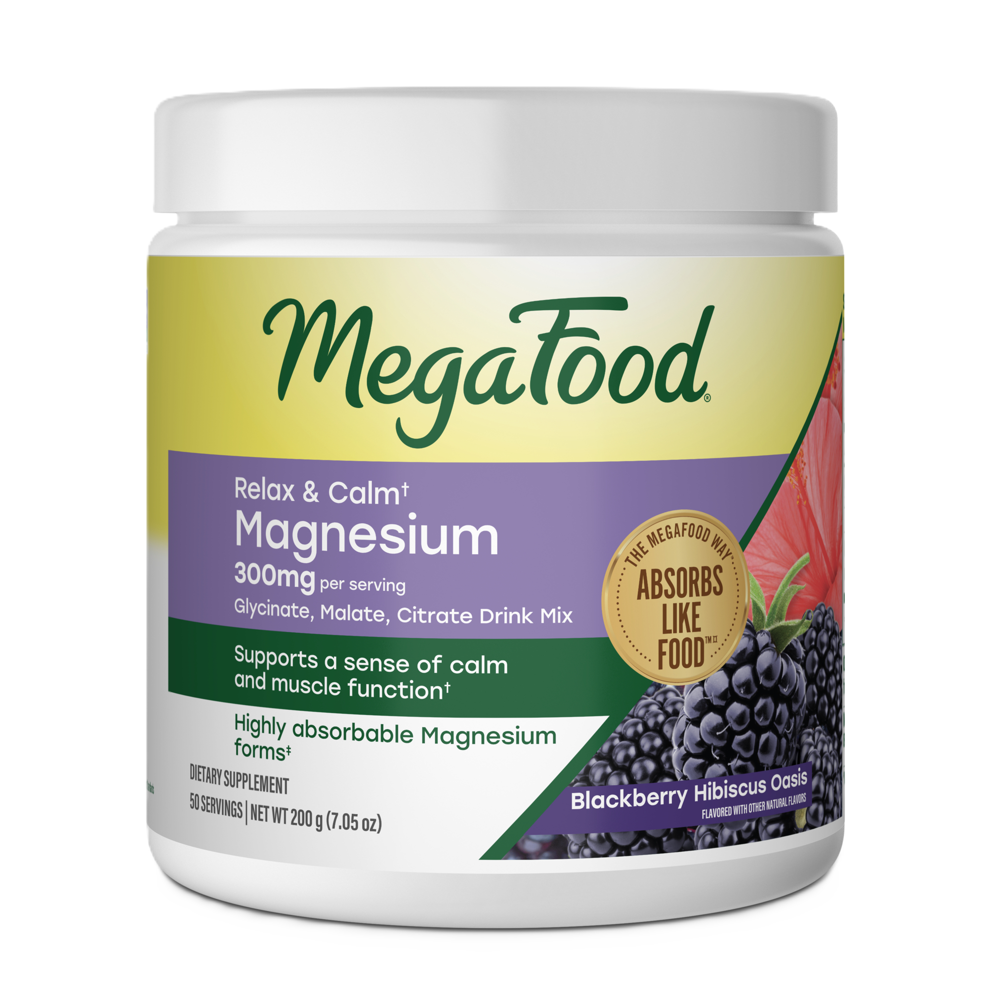 Relax + Calm† Magnesium Powder - Blackberry Hibiscus Oasis Flavor