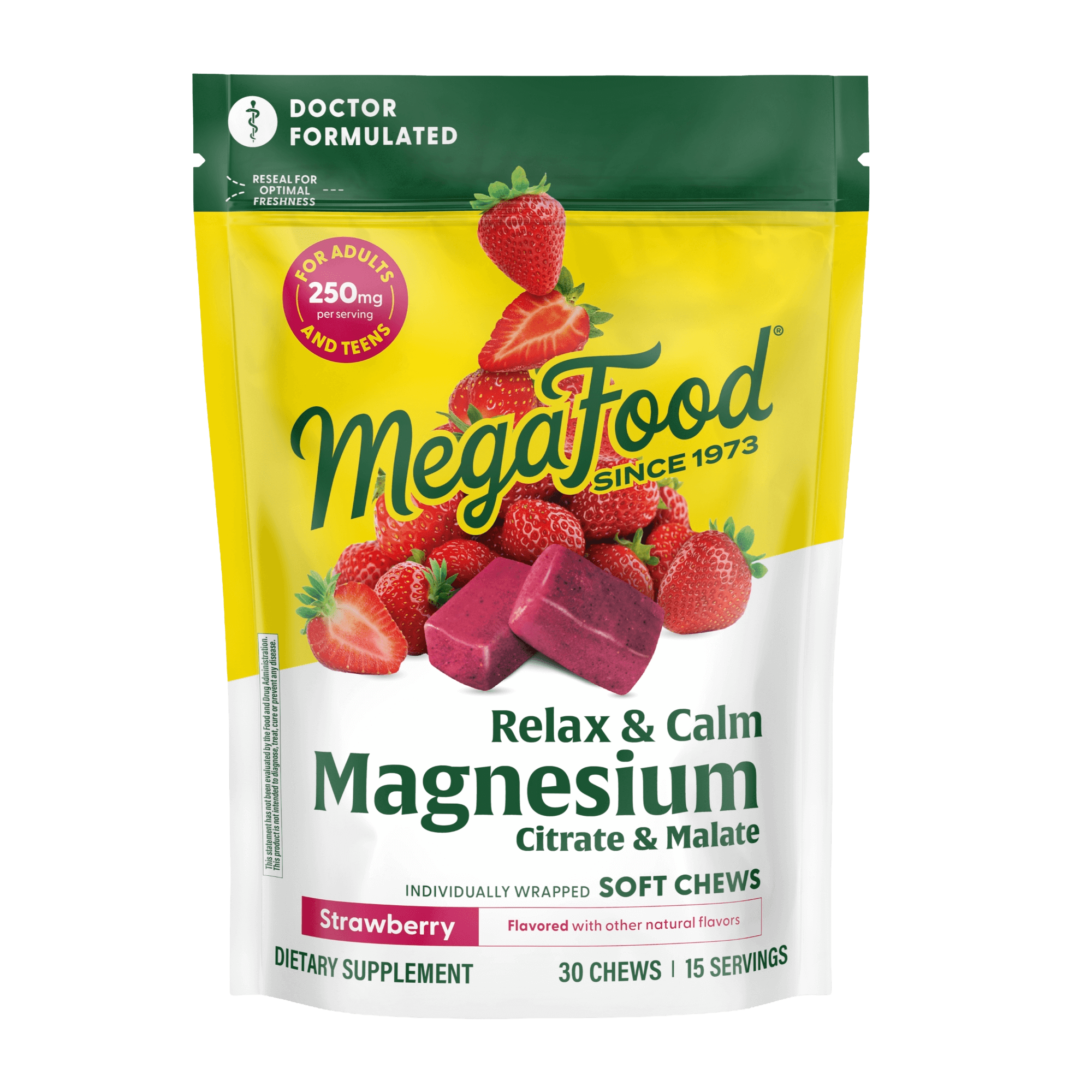 Relax + Calm† Magnesium Soft Chews - Strawberry