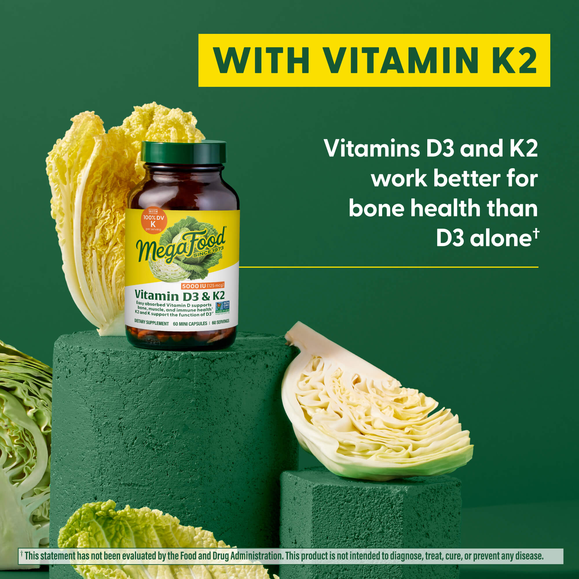 Vitamin D3 5000 IU (125 mcg) plus K & K2