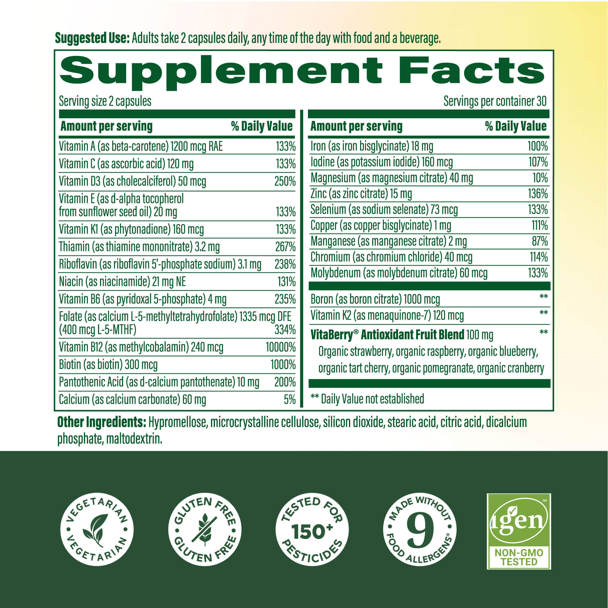 Supplement facts