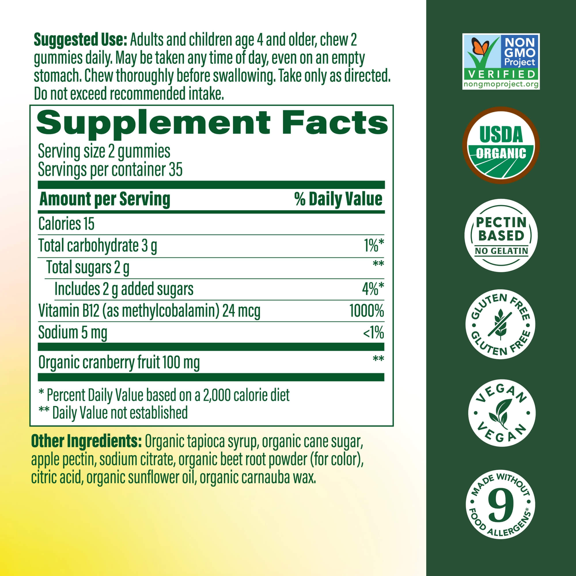 B12 Energy Gummies (Cranberry)