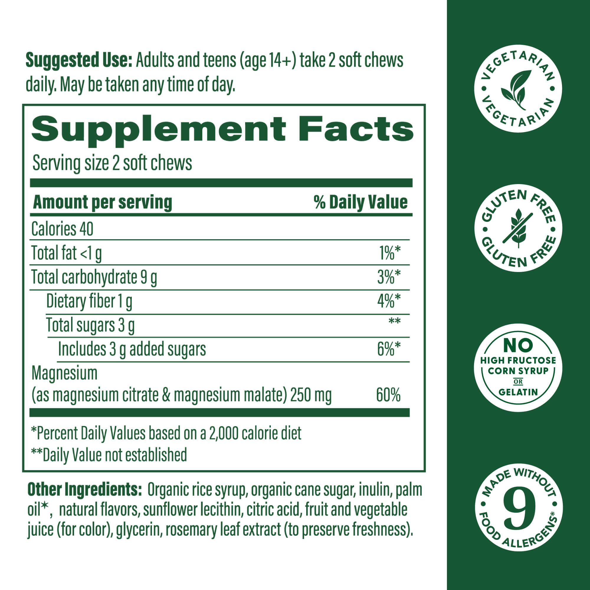 Relax + Calm† Magnesium Soft Chews - Grape