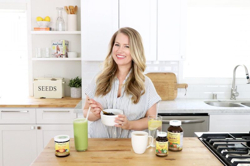 Eating, drinking, and supplementing—for two! A breakfast morning routine