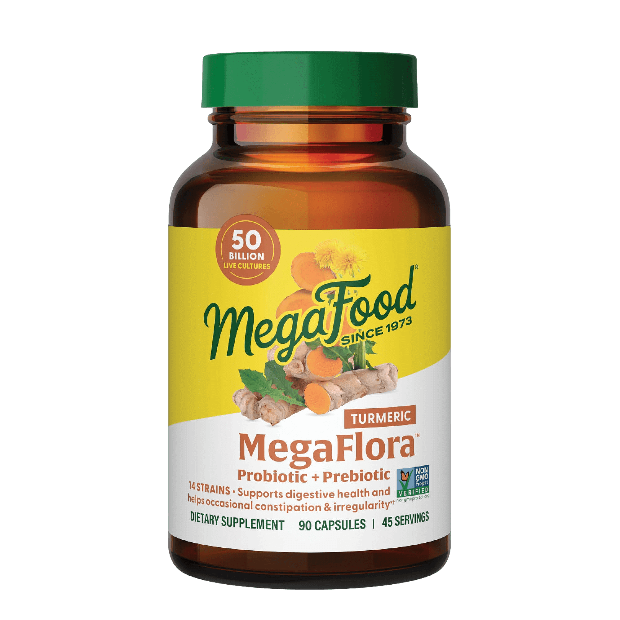 MegaFlora® Probiotic + Prebiotic with Turmeric