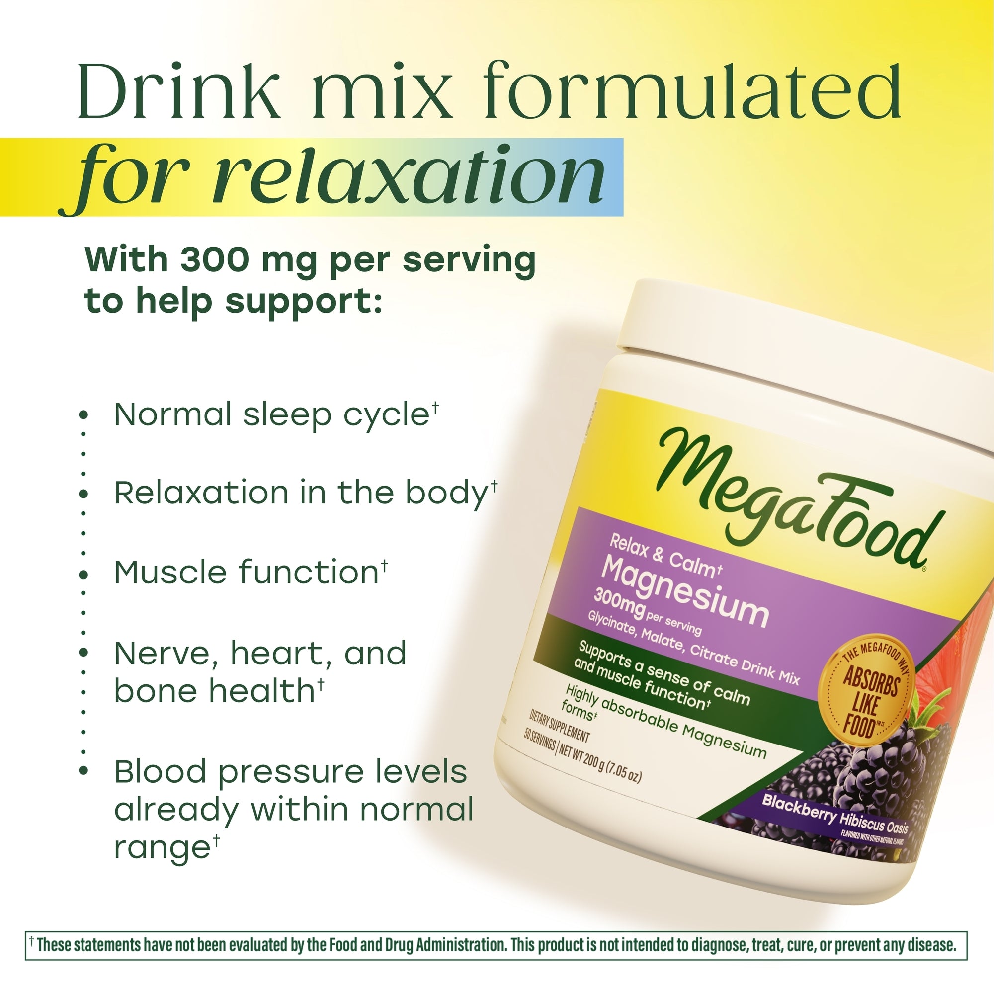 Relax + Calm† Magnesium Powder - Blackberry Hibiscus Oasis Flavor