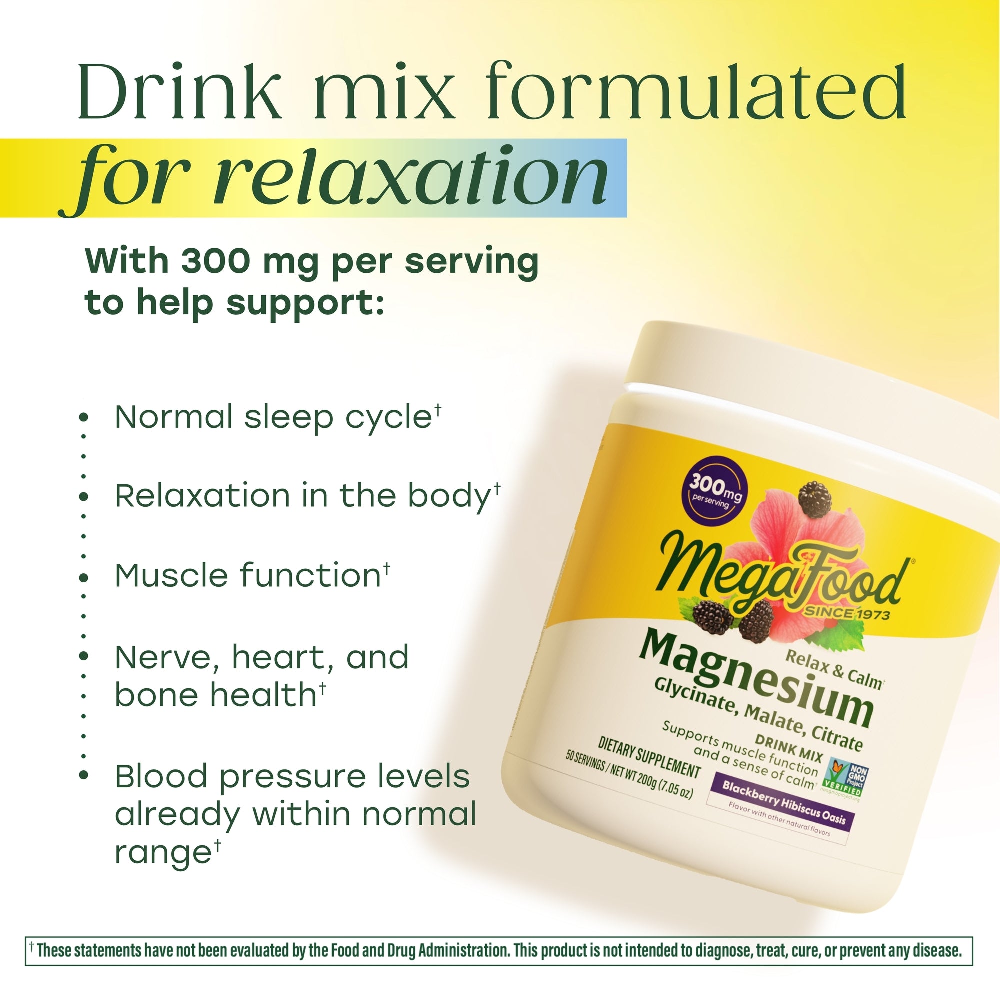 Relax + Calm* Magnesium Powder - Blackberry Hibiscus Oasis Flavor