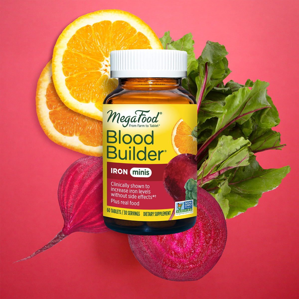 Blood Builder Mini Iron Vitamins Small Vegan Iron Supplement