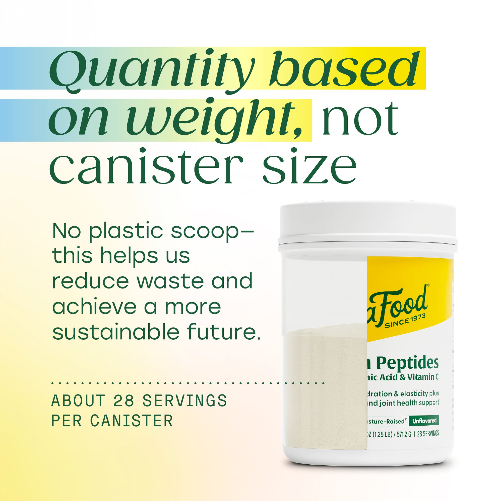 Quantity based on weight, not canister size.
