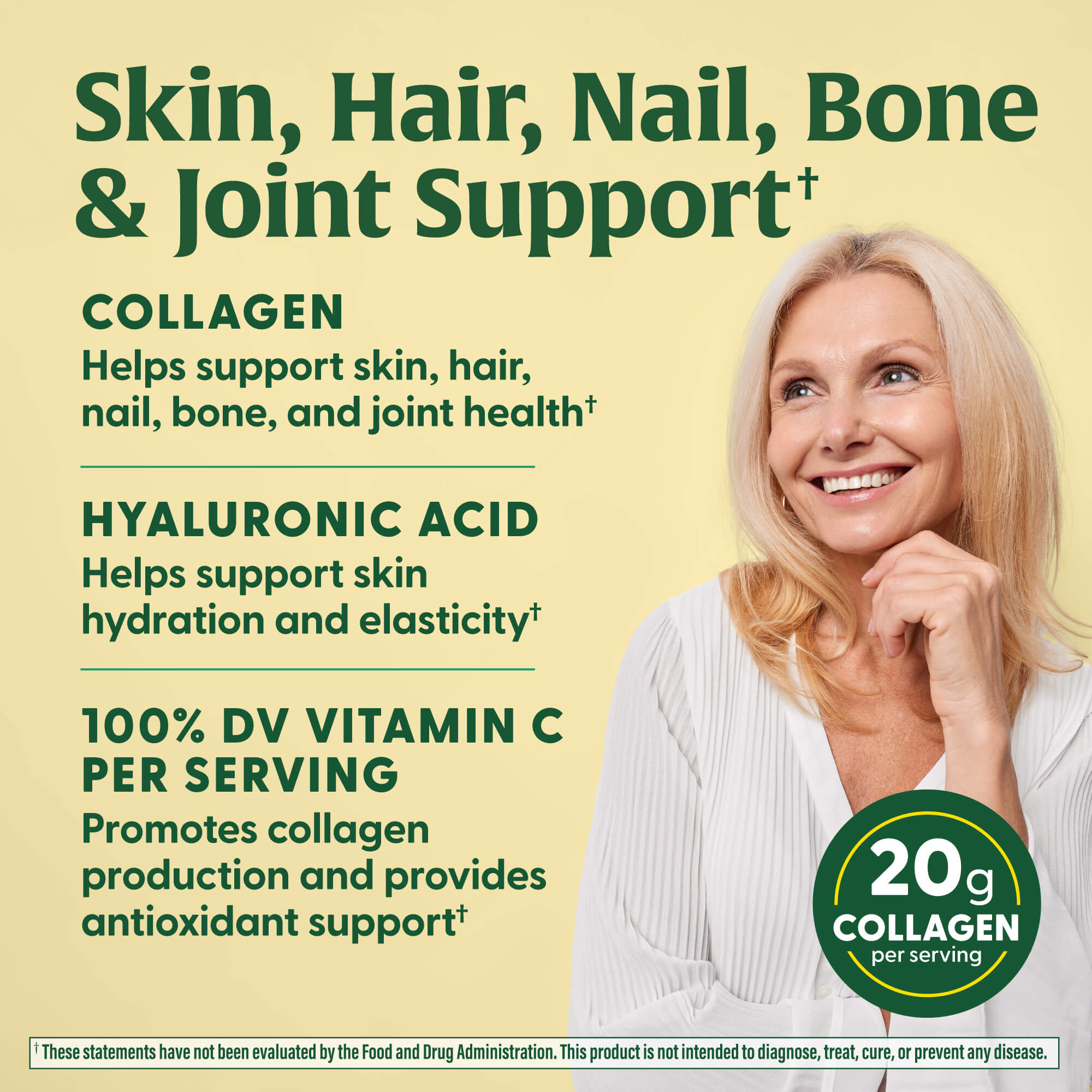 Collagen Peptides With Hyaluronic Acid & Vitamin C