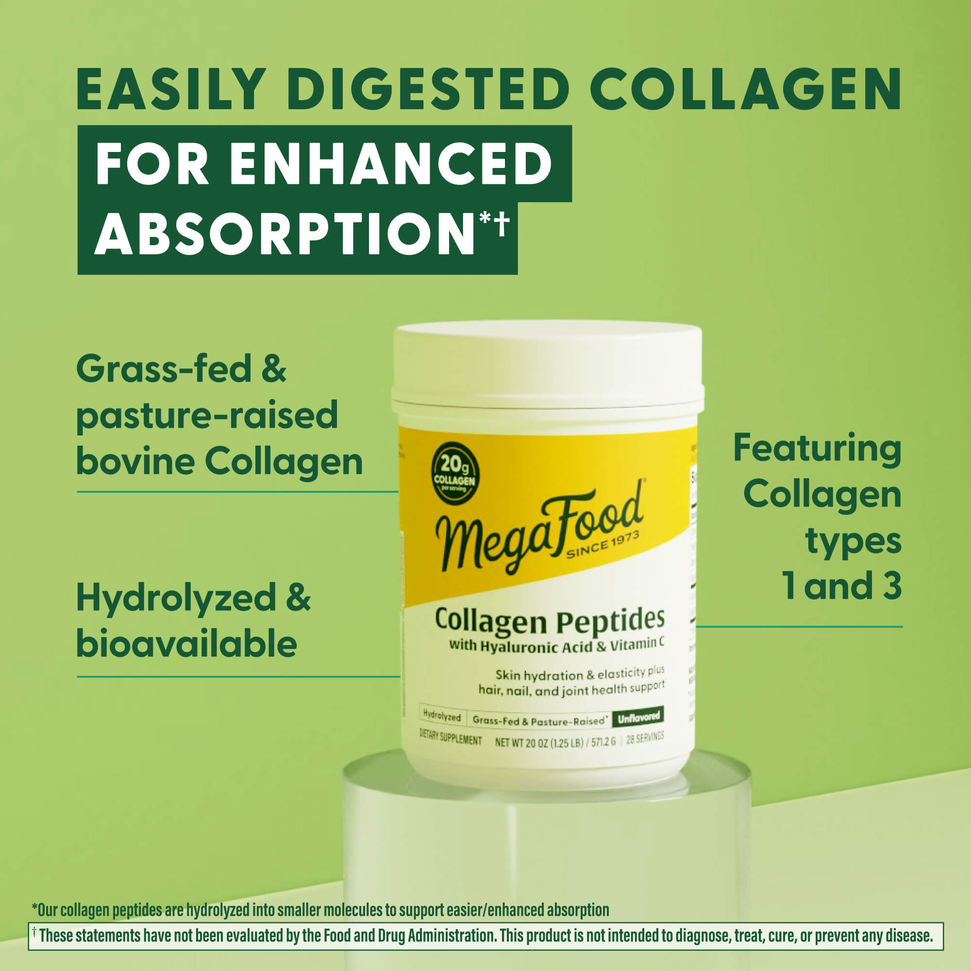Collagen Peptides With Hyaluronic Acid & Vitamin C