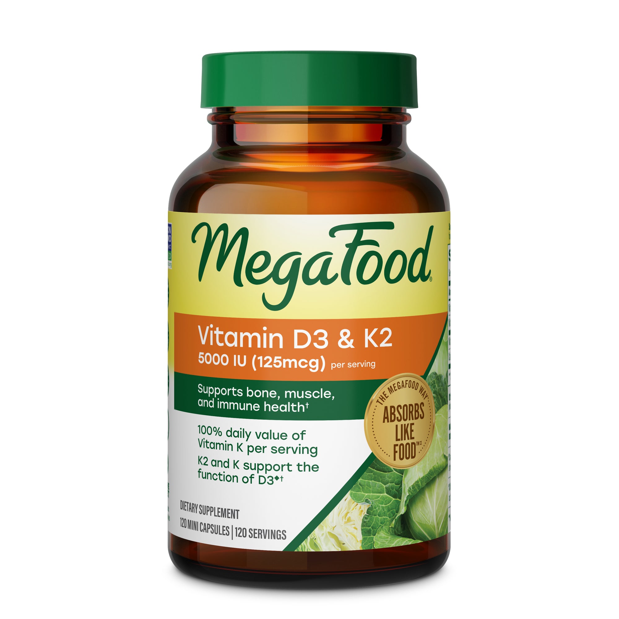 Vitamin D3 5000 IU (125 mcg) plus K & K2