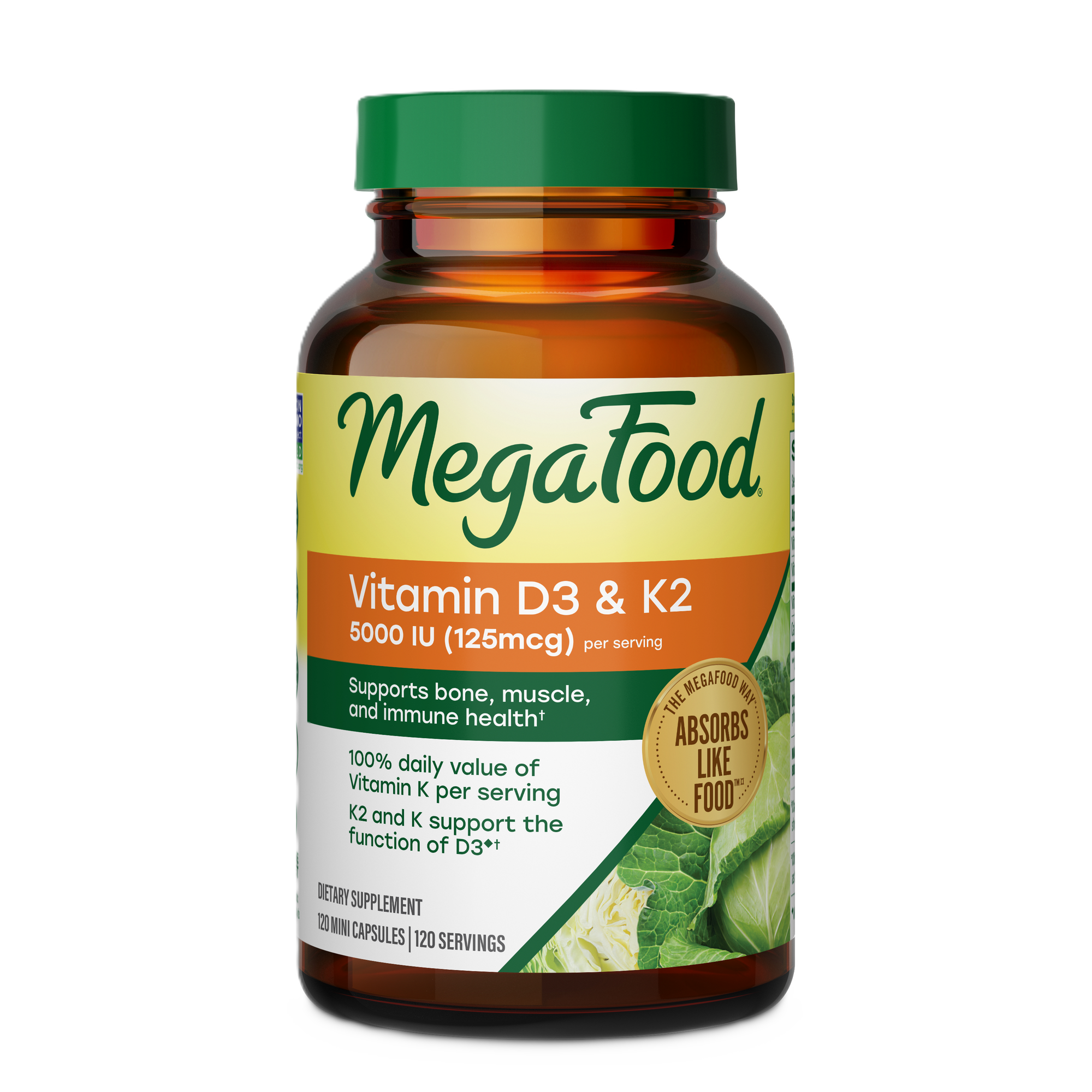 Vitamin D3 5000 IU (125 mcg) plus K & K2