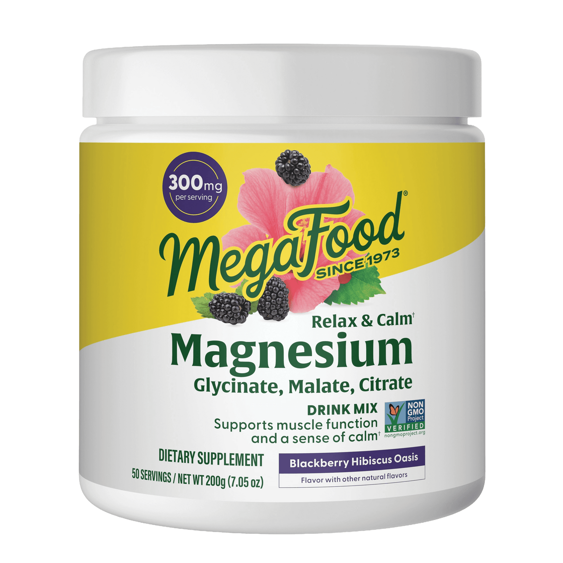 Relax + Calm* Magnesium Powder - Blackberry Hibiscus Oasis Flavor