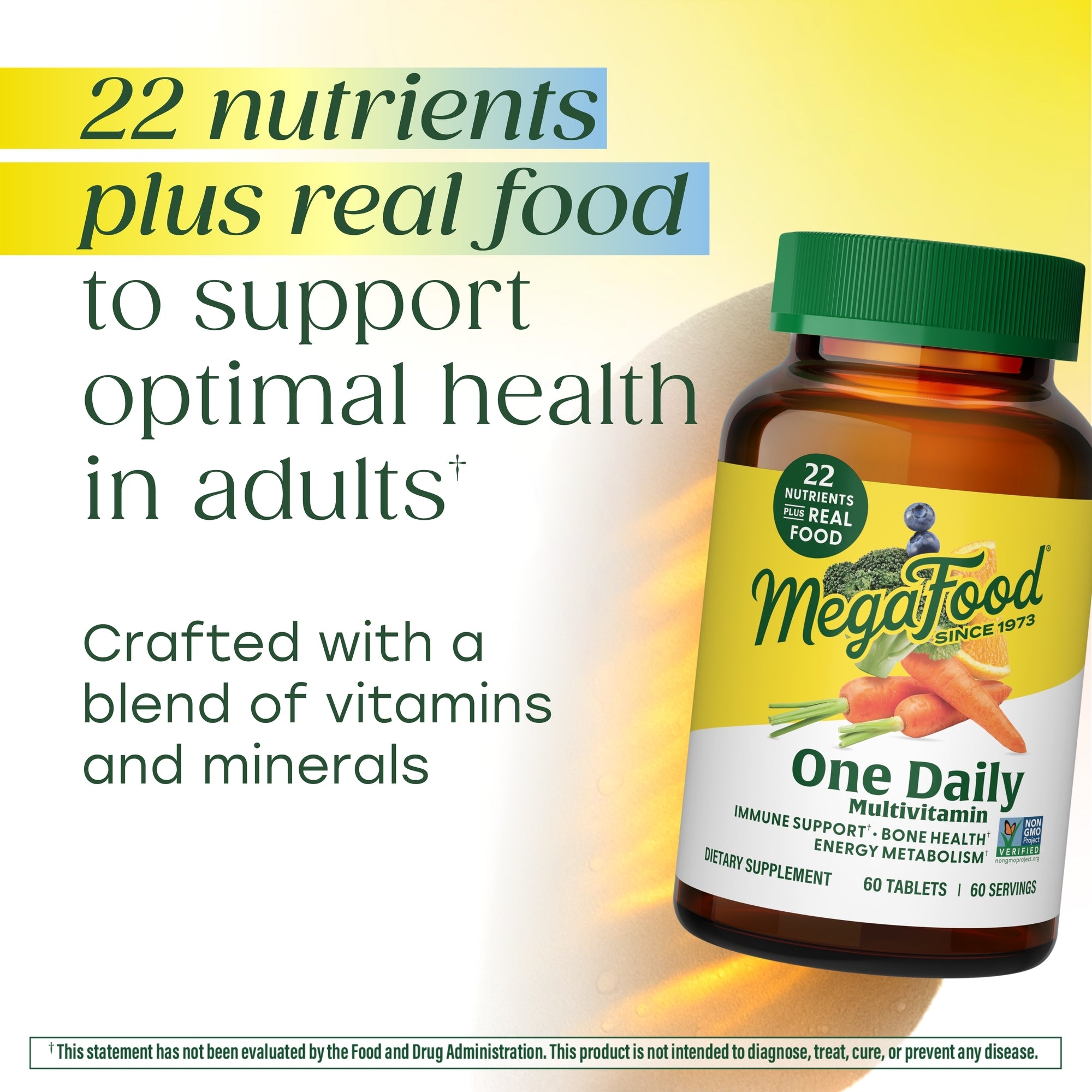 22 nutrients plus real food to support optimal health in adults