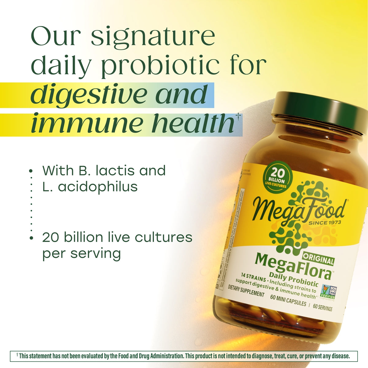 MegaFlora® Probiotic Original - 14 Strains - 20 Billion live cultures