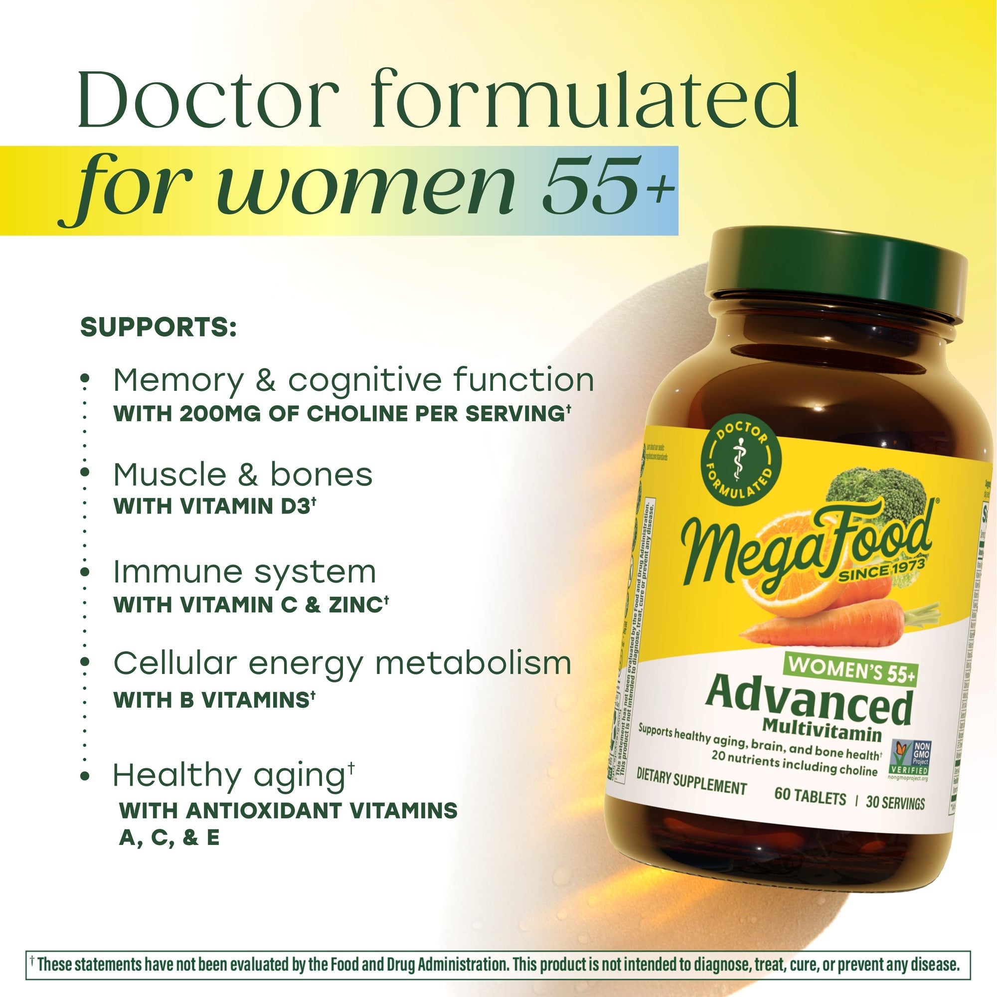 Women's 55+ Advanced Multivitamin | For Women Over 55 | MegaFood