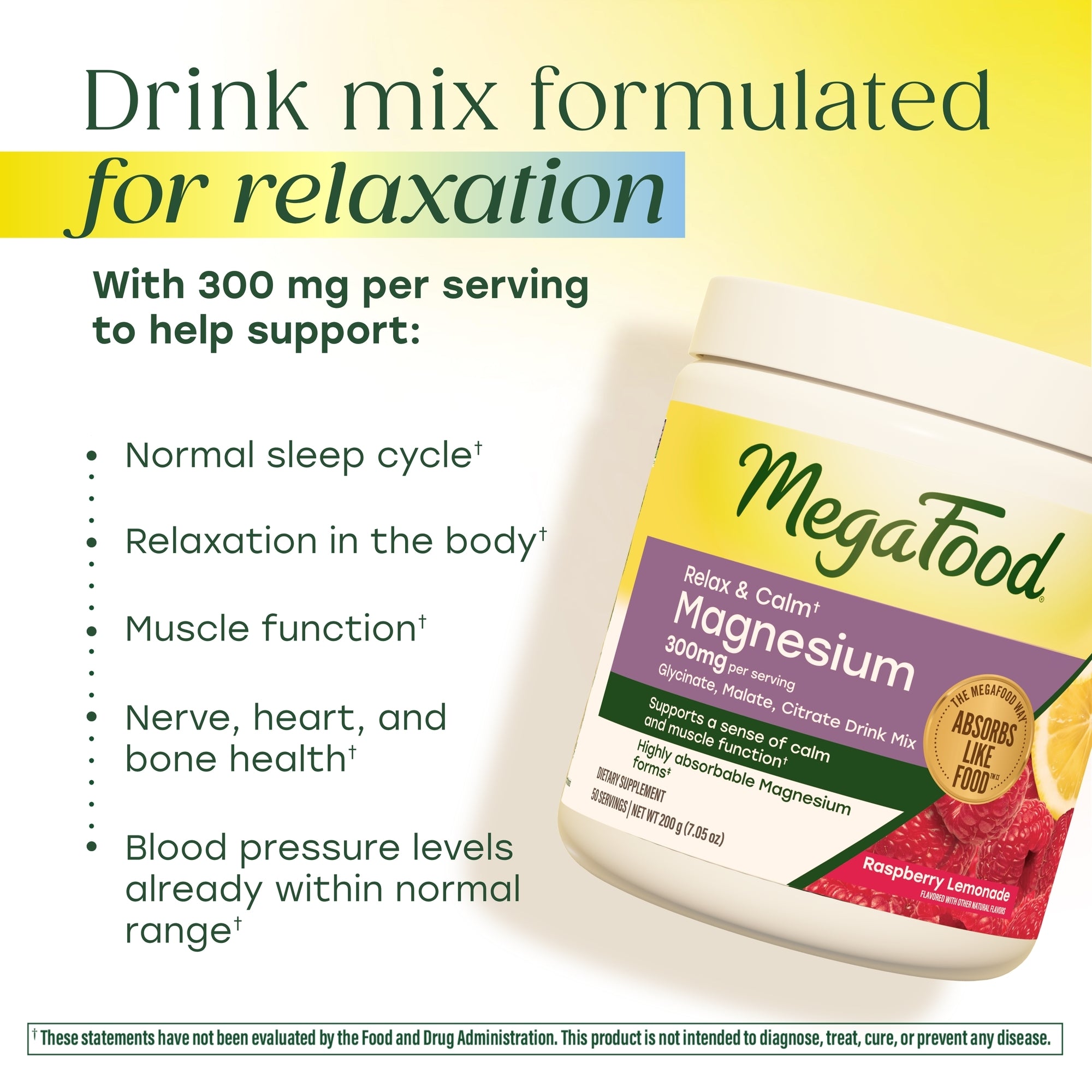 Relax + Calm† Magnesium Powder - Raspberry Lemonade Flavor