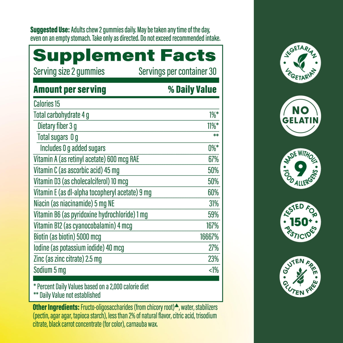 Zero Sugar Hair, Skin & Nails Gummies