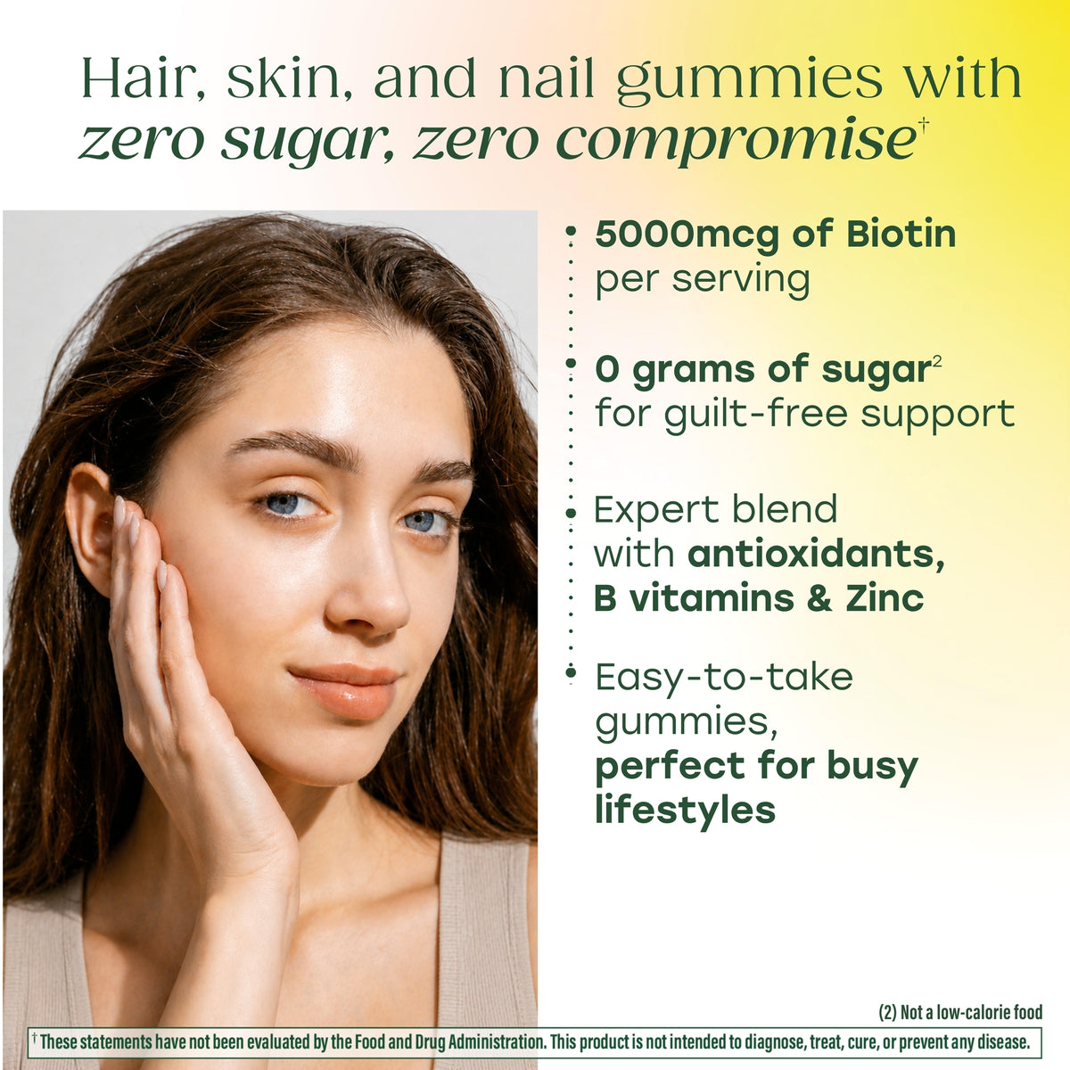 Zero Sugar Hair, Skin & Nails Gummies