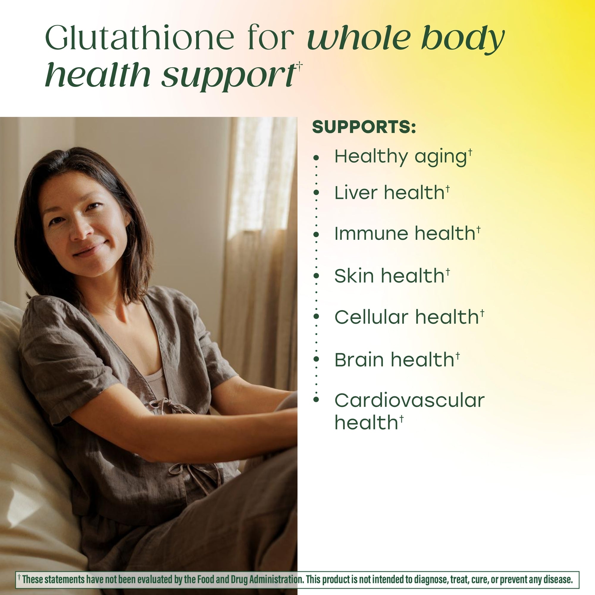 Glutathione for whole body health support