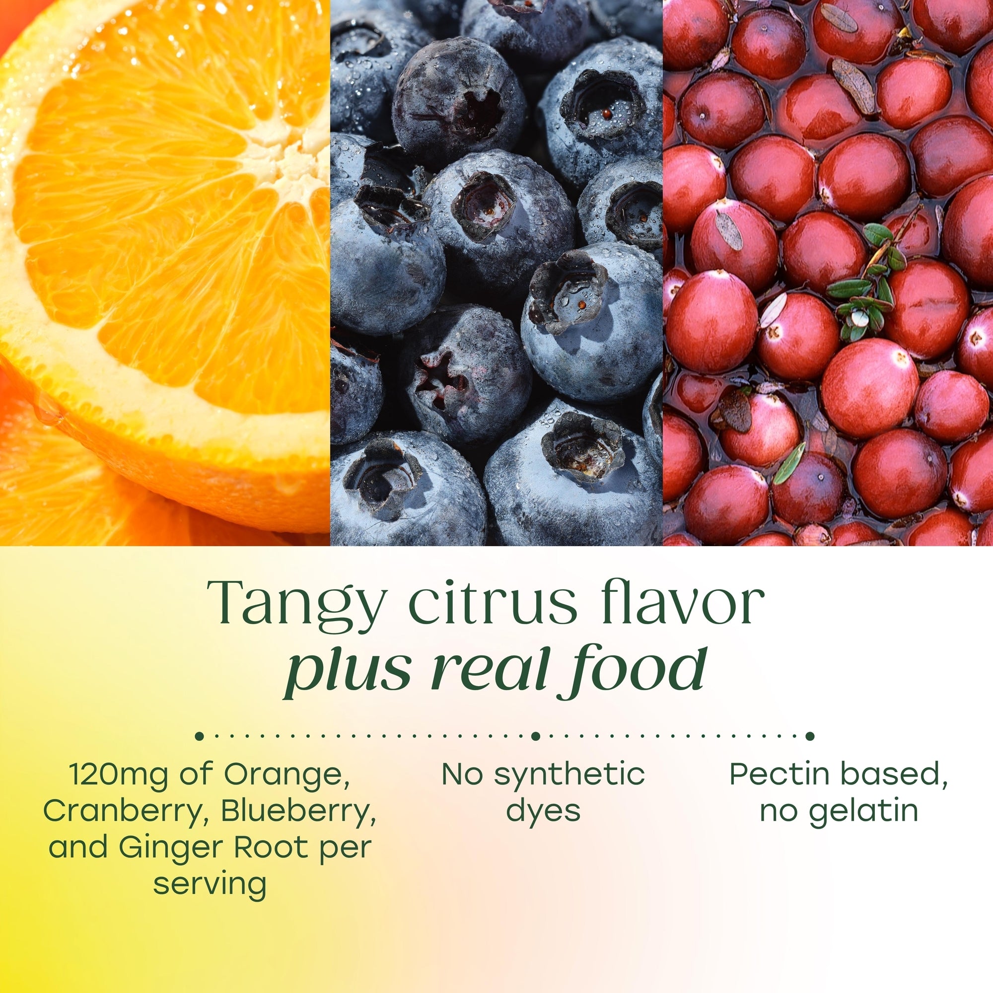 Tangy citrus flavor plus real food