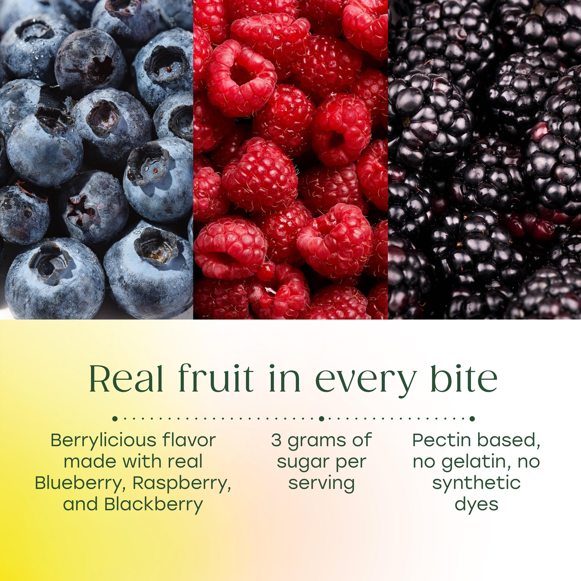 Real fruit in every bite