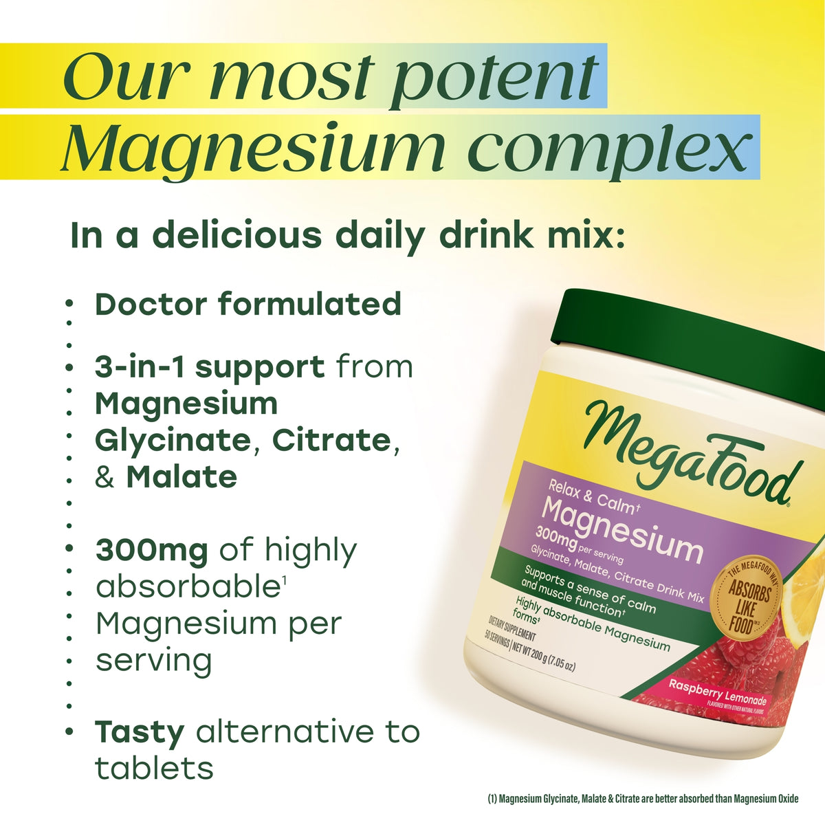 Relax + Calm† Magnesium Powder - Raspberry Lemonade Flavor