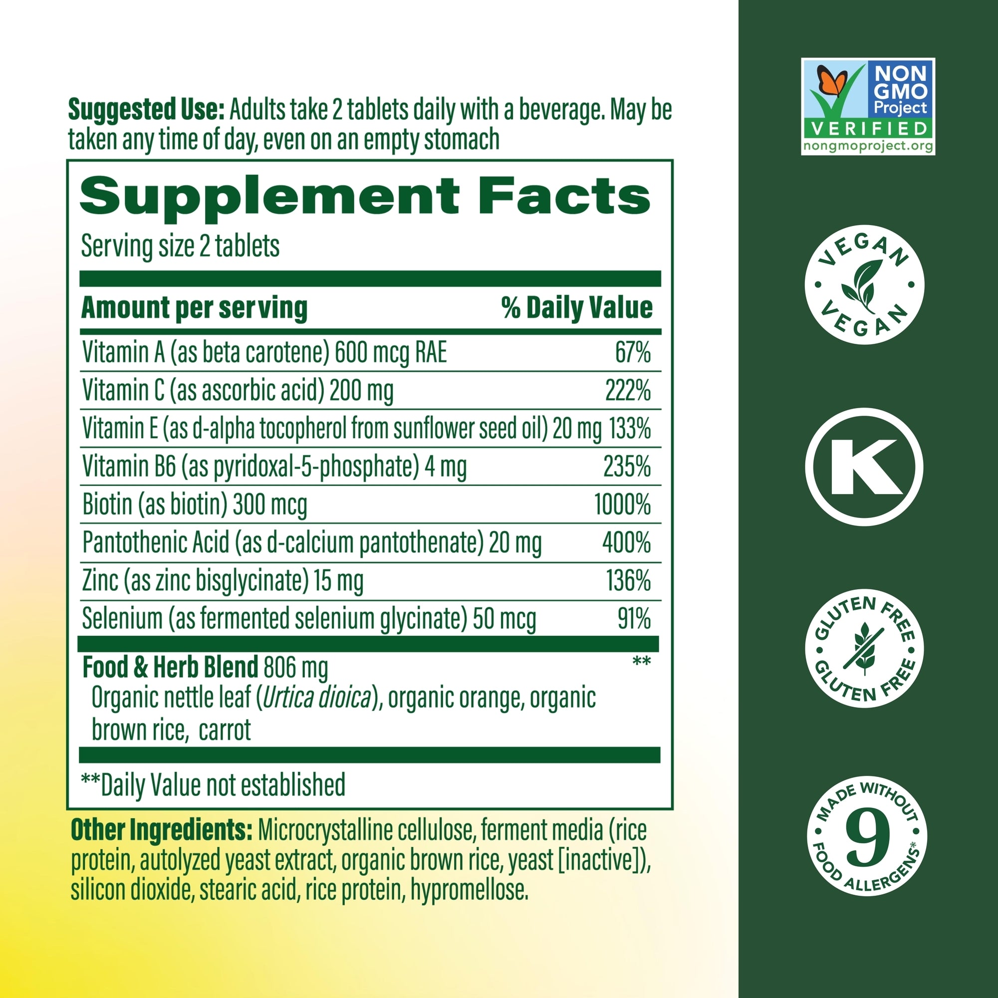 Supplement facts