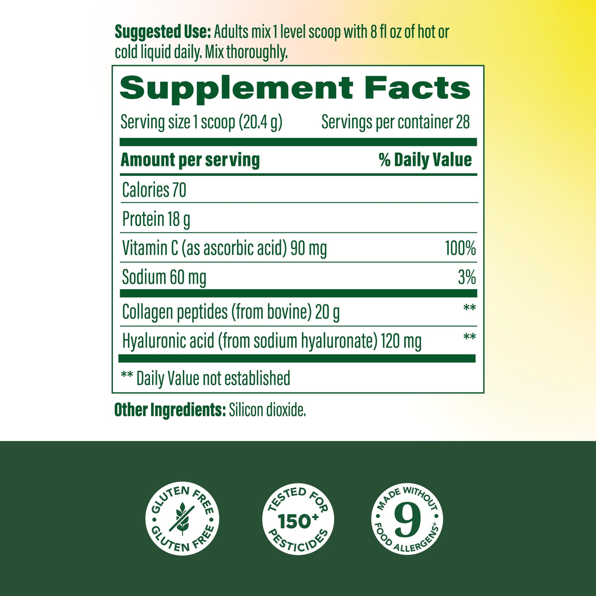 Collagen Peptides With Hyaluronic Acid & Vitamin C