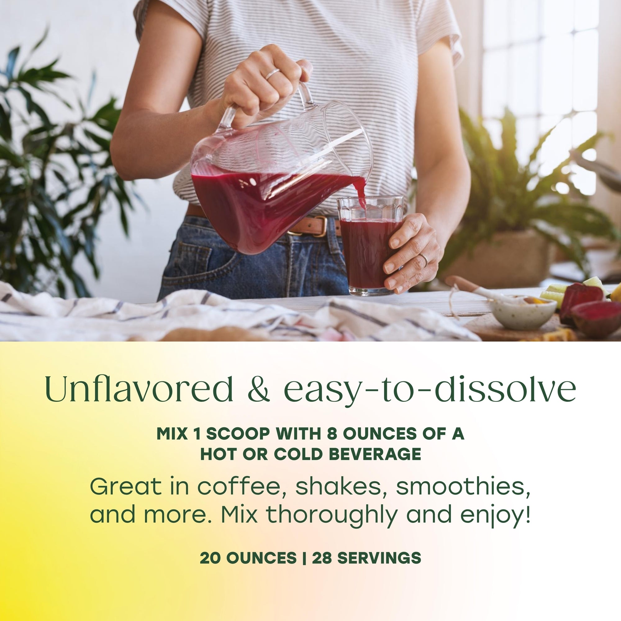 Unflavored & easy-to-dissolve