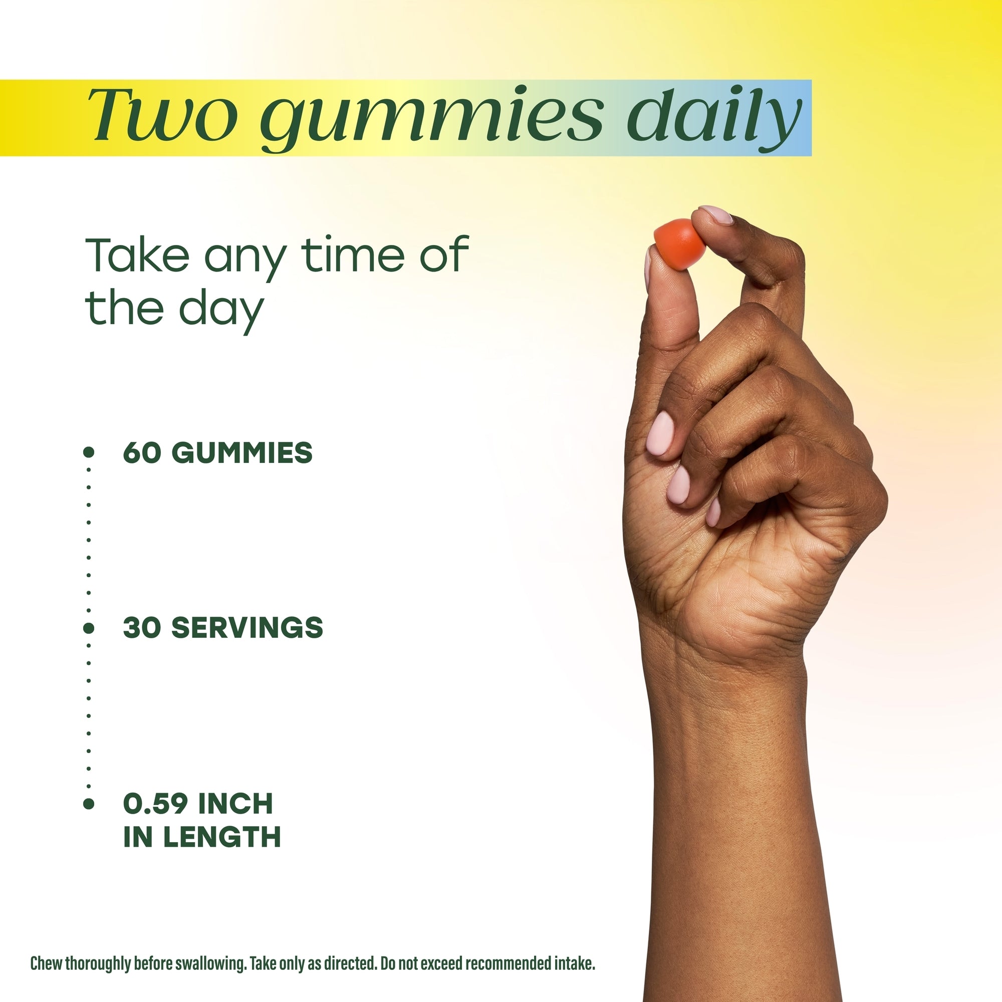 Two gummies daily