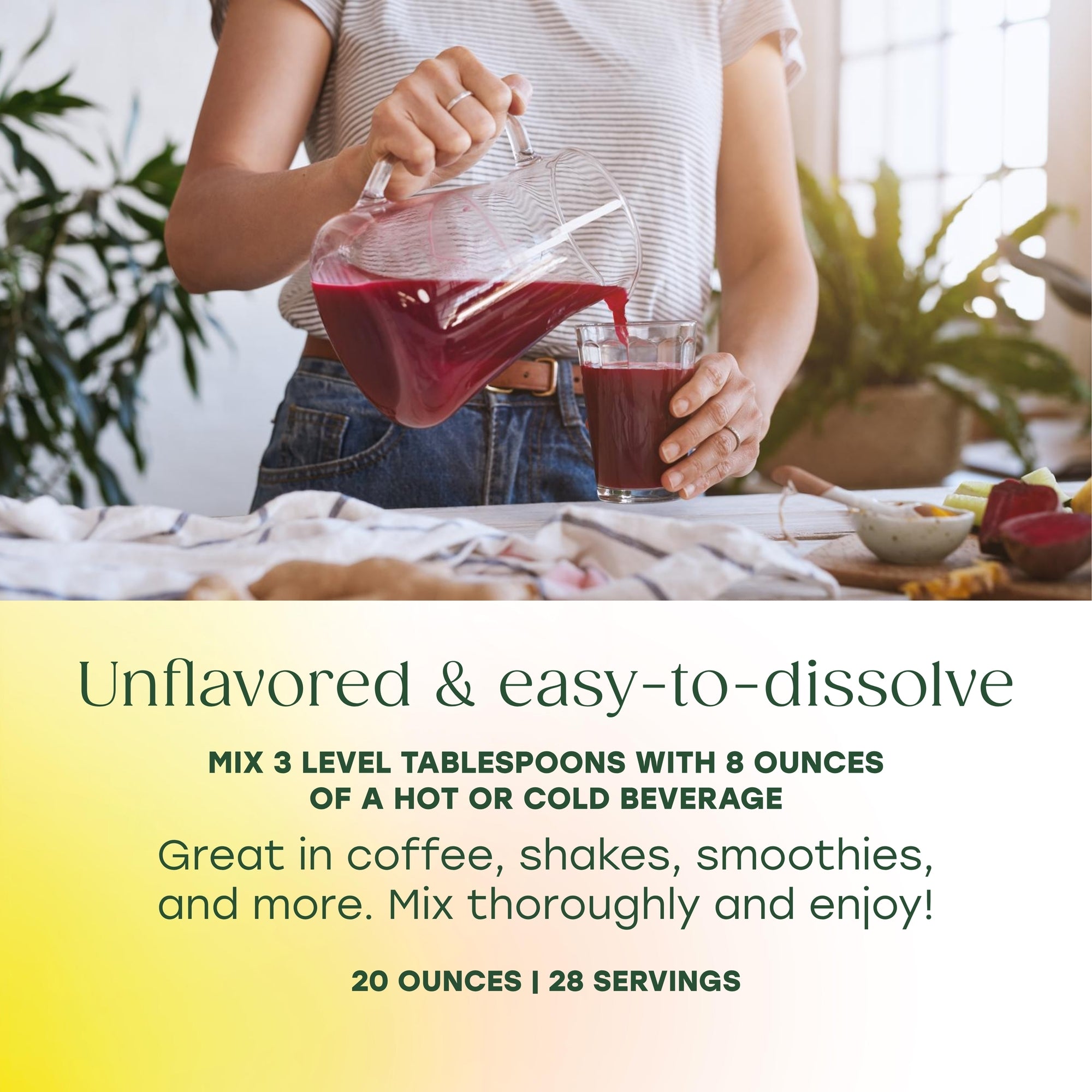 Unflavored & easy-to-dissolve