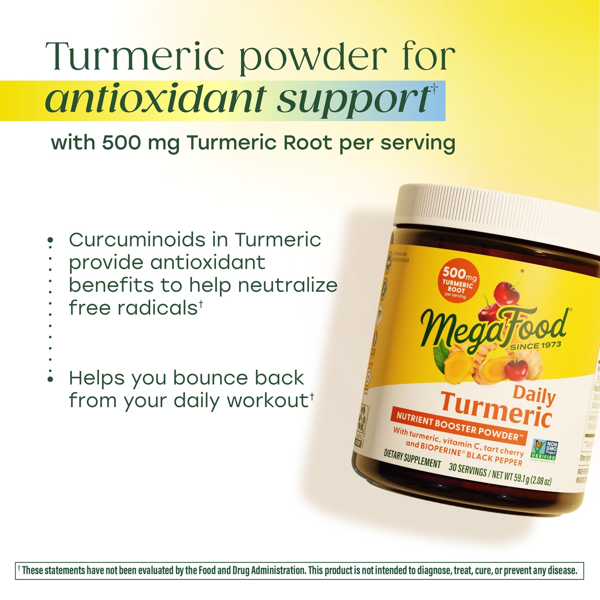 Turmeric powder for antioxidant support