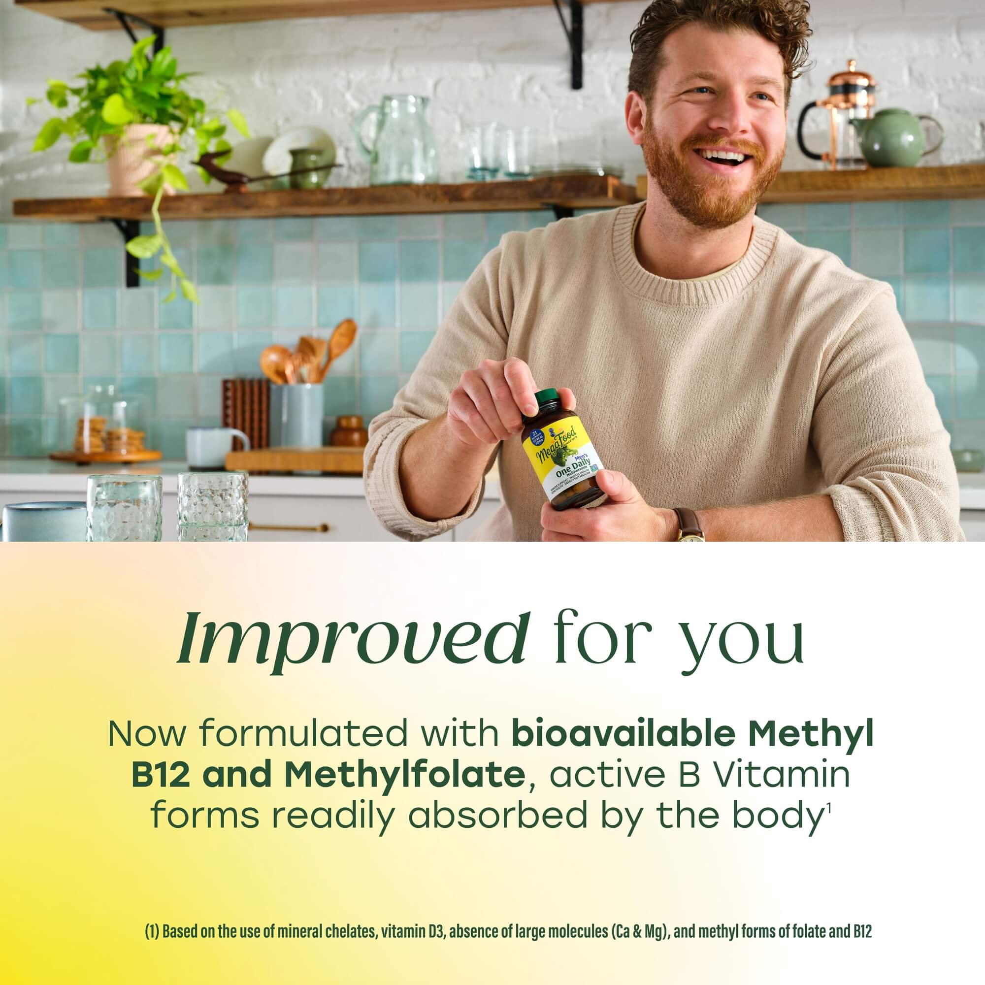 Improved for men with bioavailable methyl B12 and methylfolate