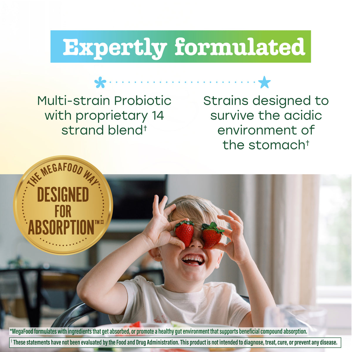 MegaFlora® Kids Probiotic - 14 Strains - 5 Billion live cultures