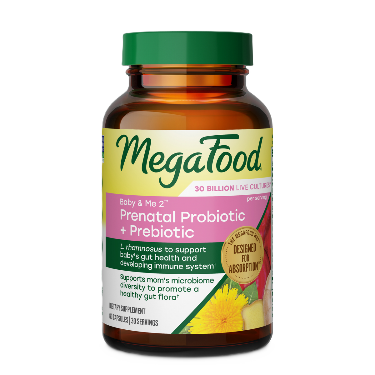 Baby & Me 2™ Prenatal Probiotic + Prebiotic
