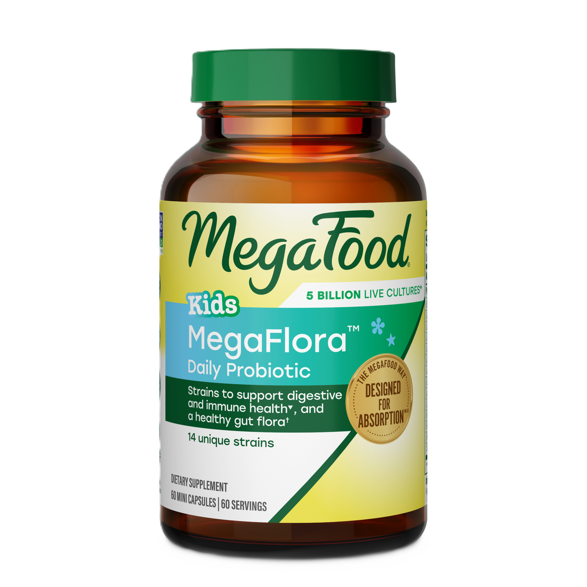 MegaFlora® Kids Probiotic - 14 Strains - 5 Billion live cultures