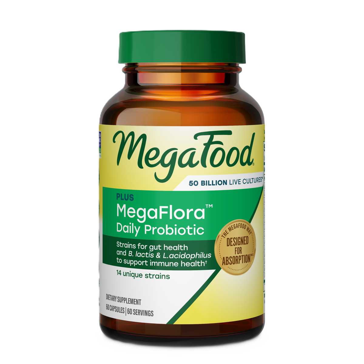 MegaFlora® Probiotic Plus - 14 Strains - 50 Billion live cultures